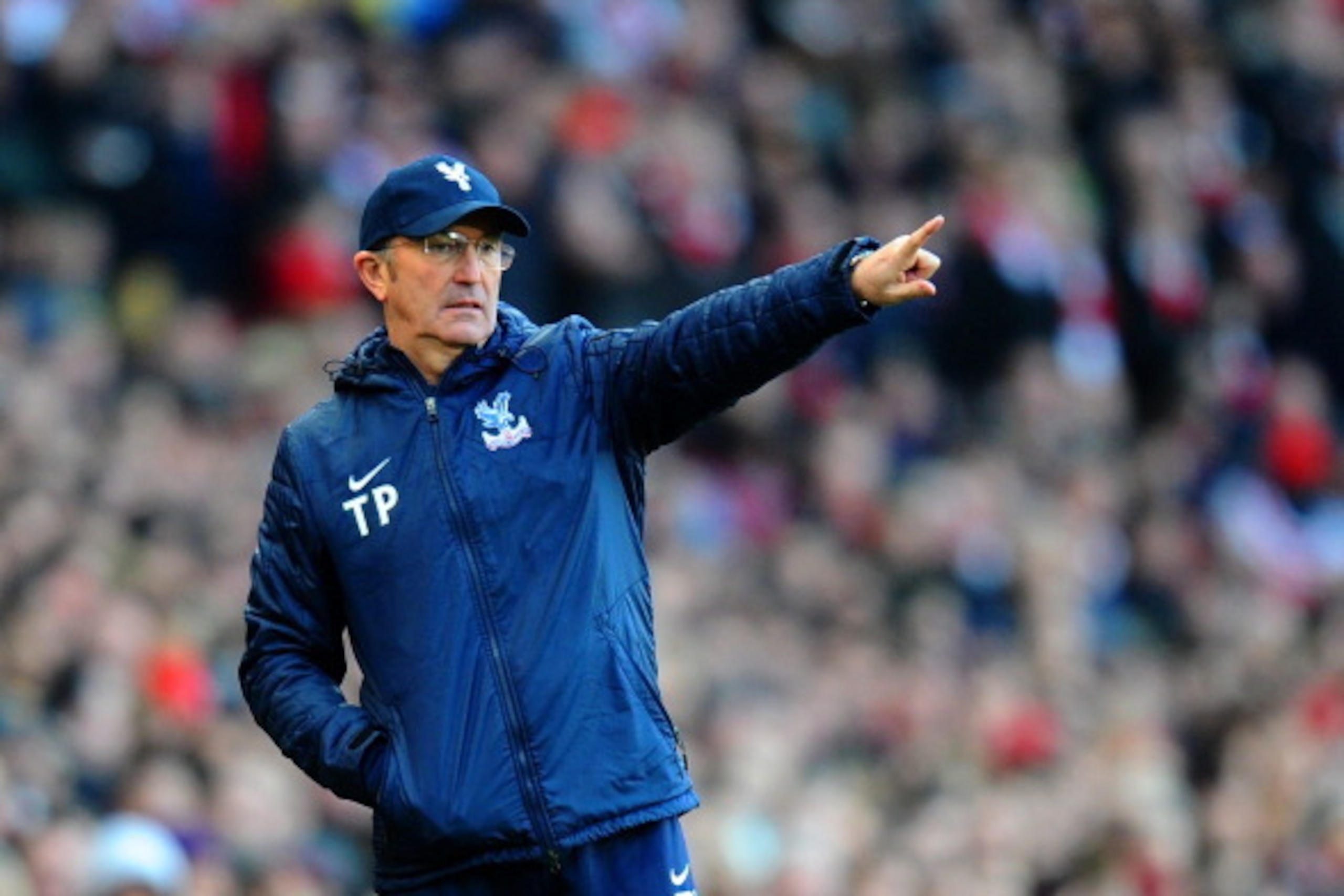 Tony Pulis doing some literal directing.