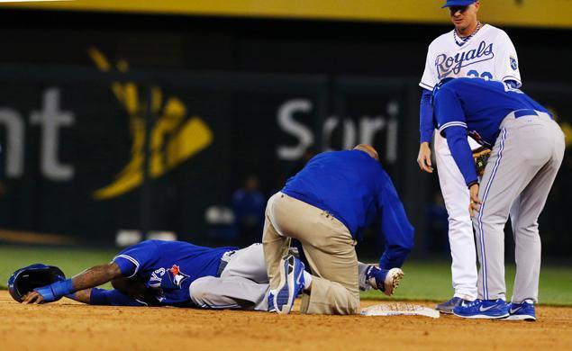 Jose Reyes' ankle injury two weeks into the season was one of the many injuries the Blue Jays had to deal with last season.