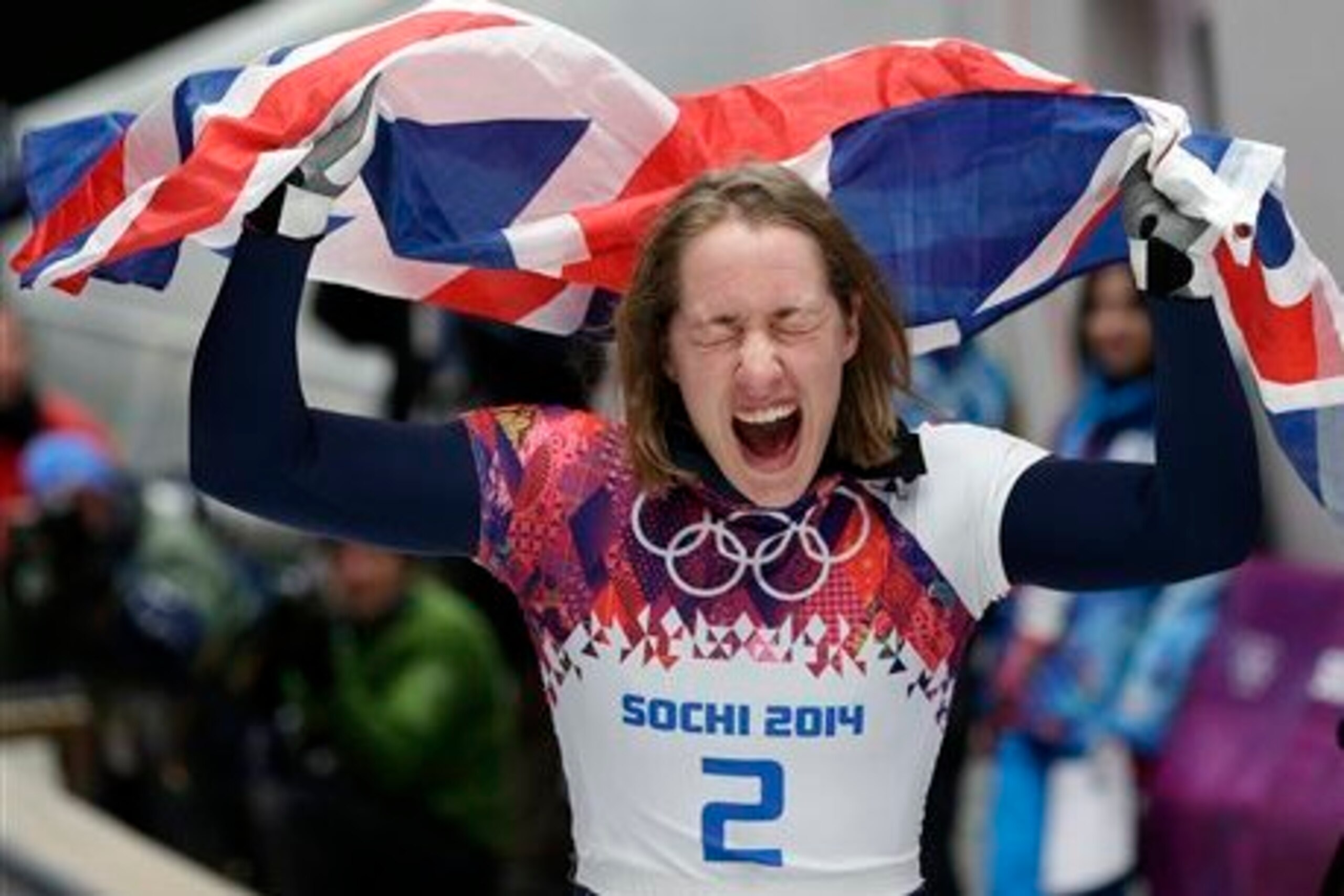 Elizabeth Yarnold brought joy to Great Britain by winning the skeleton. Elizabeth Yarnold brought joy to Great Britain by winning the skeleton.