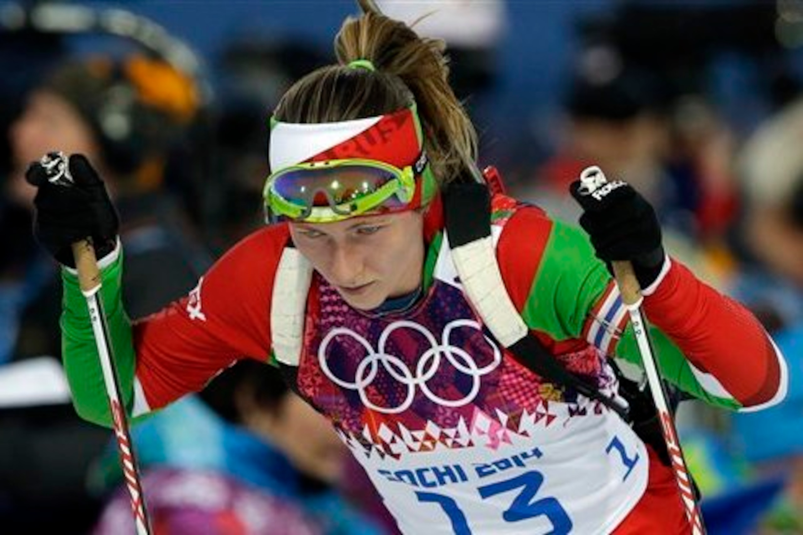 Darya Domracheva picked up her second biathlon gold medal. Darya Domracheva picked up her second biathlon gold medal.