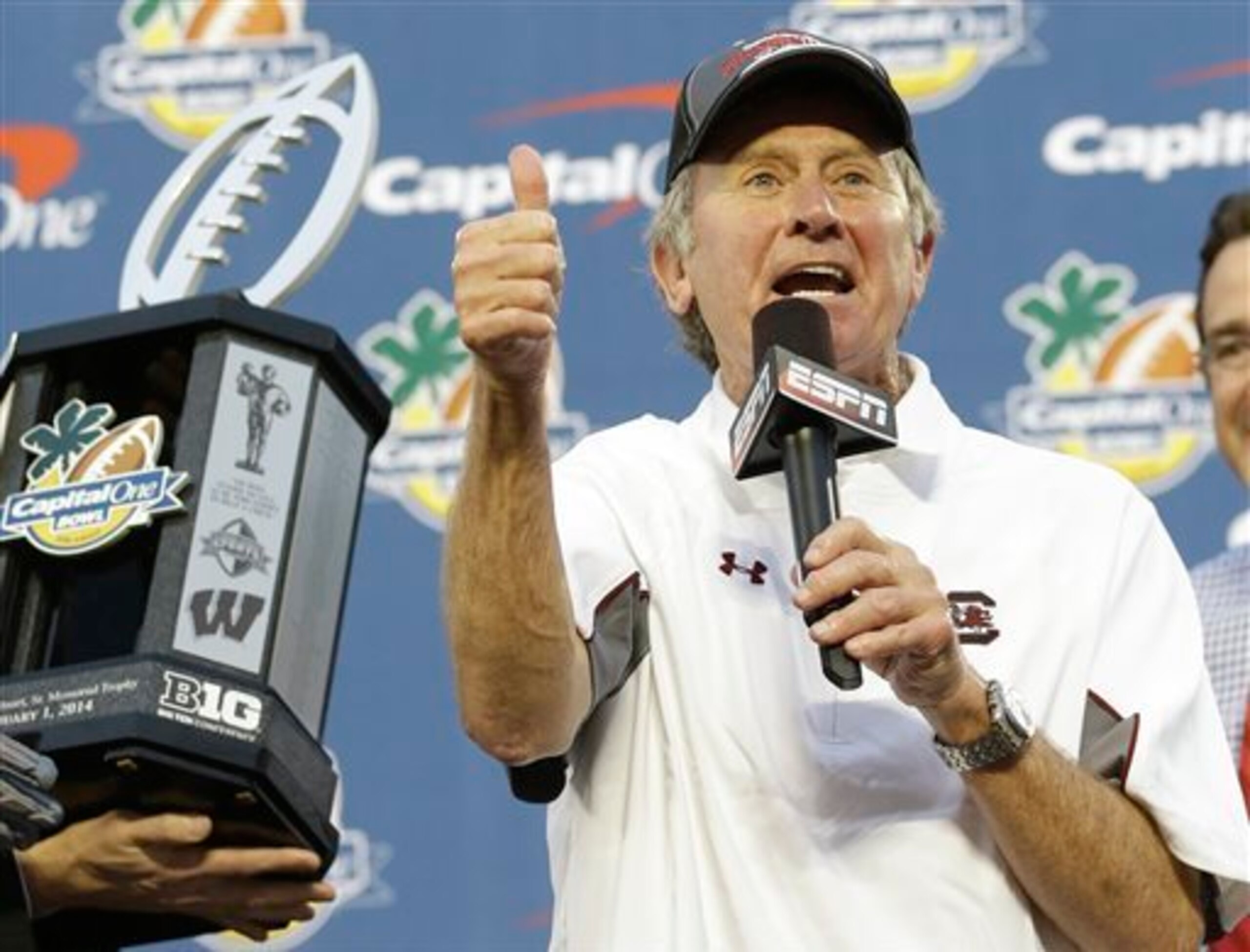 Spurrier is always a treat when the mic is in his hand.