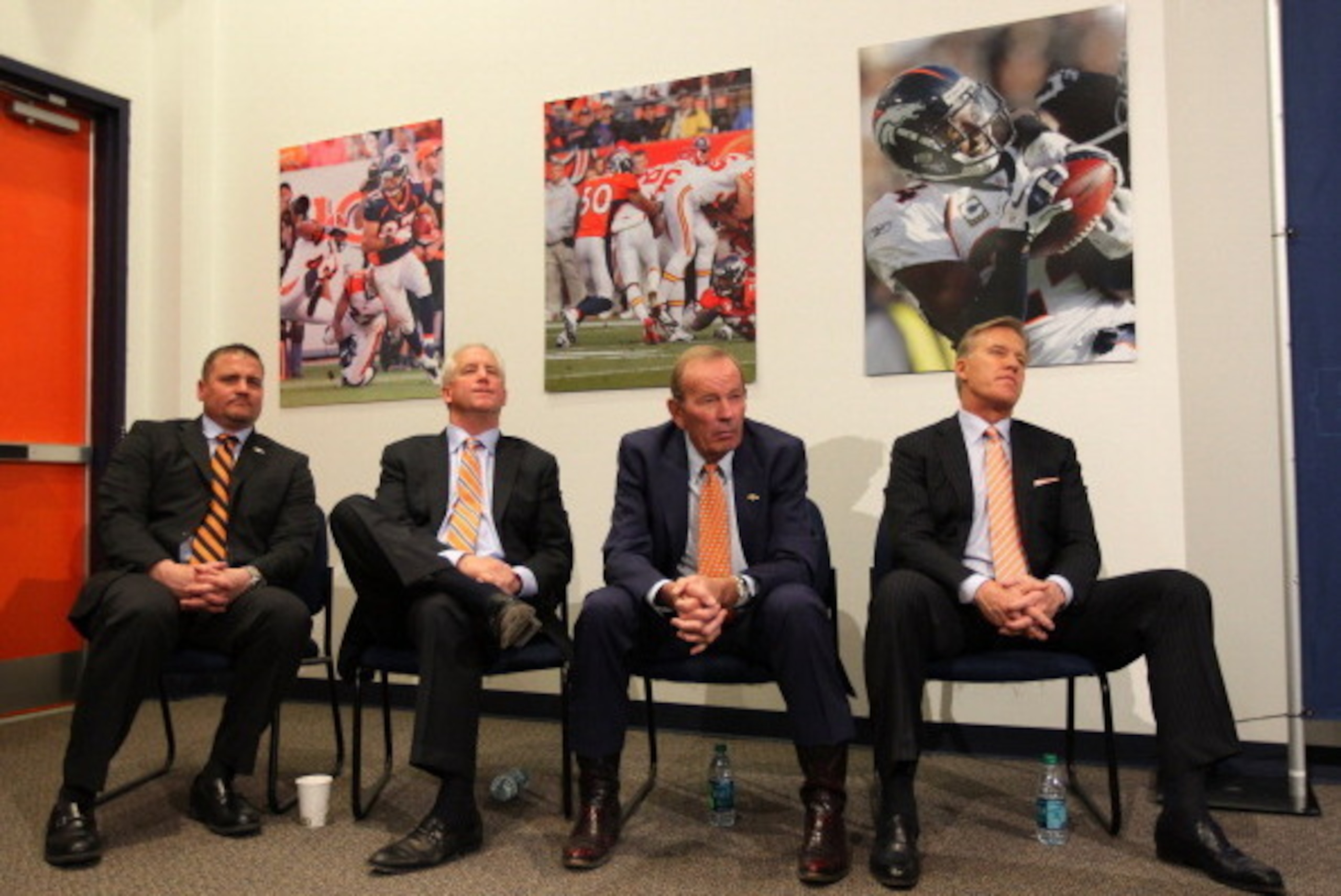 Brian Xanders, John Fox, Pat Bowlen and John Elway Brian Xanders, John Fox, Pat Bowlen and John Elway