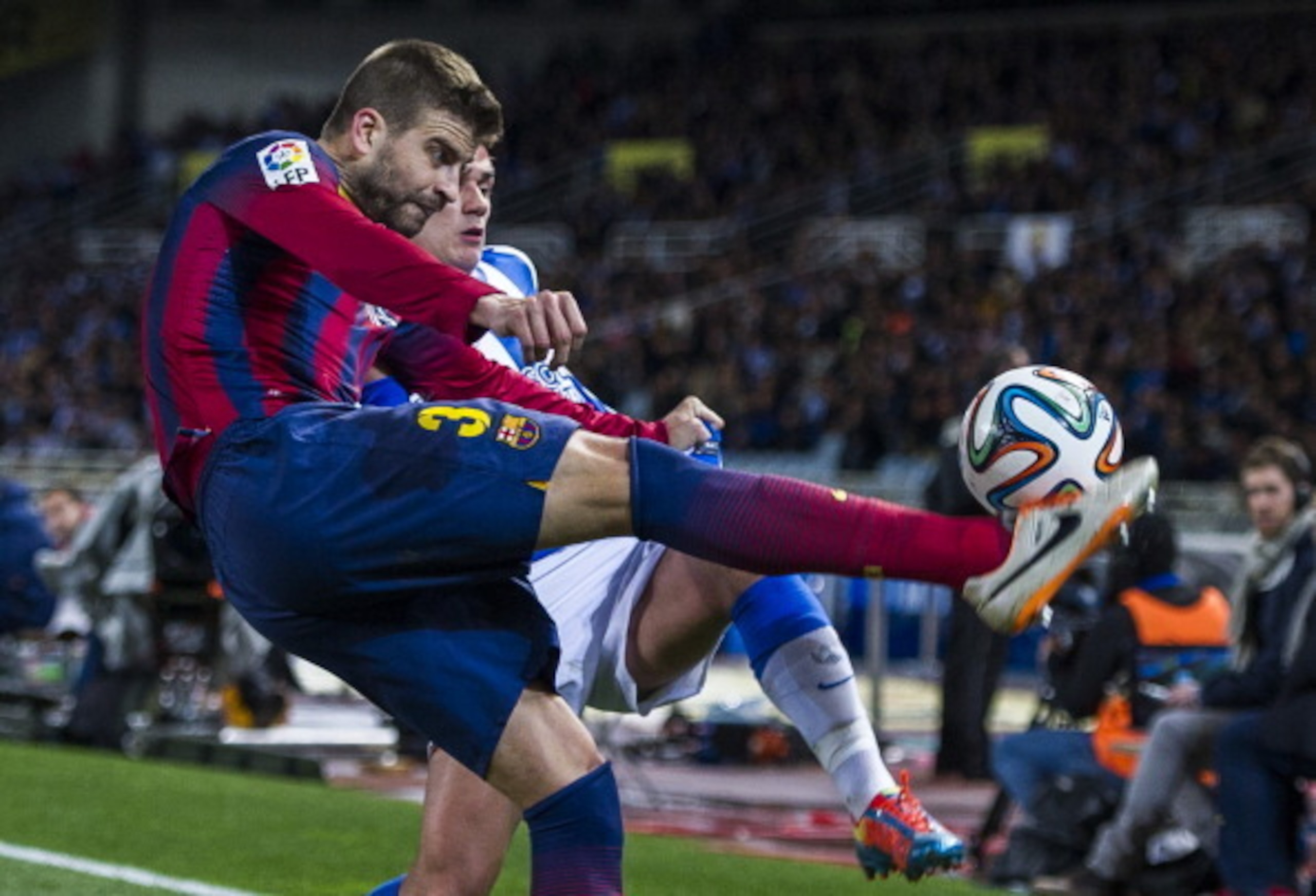 Gerard Pique and the Barca defence didn't fare too well once again.