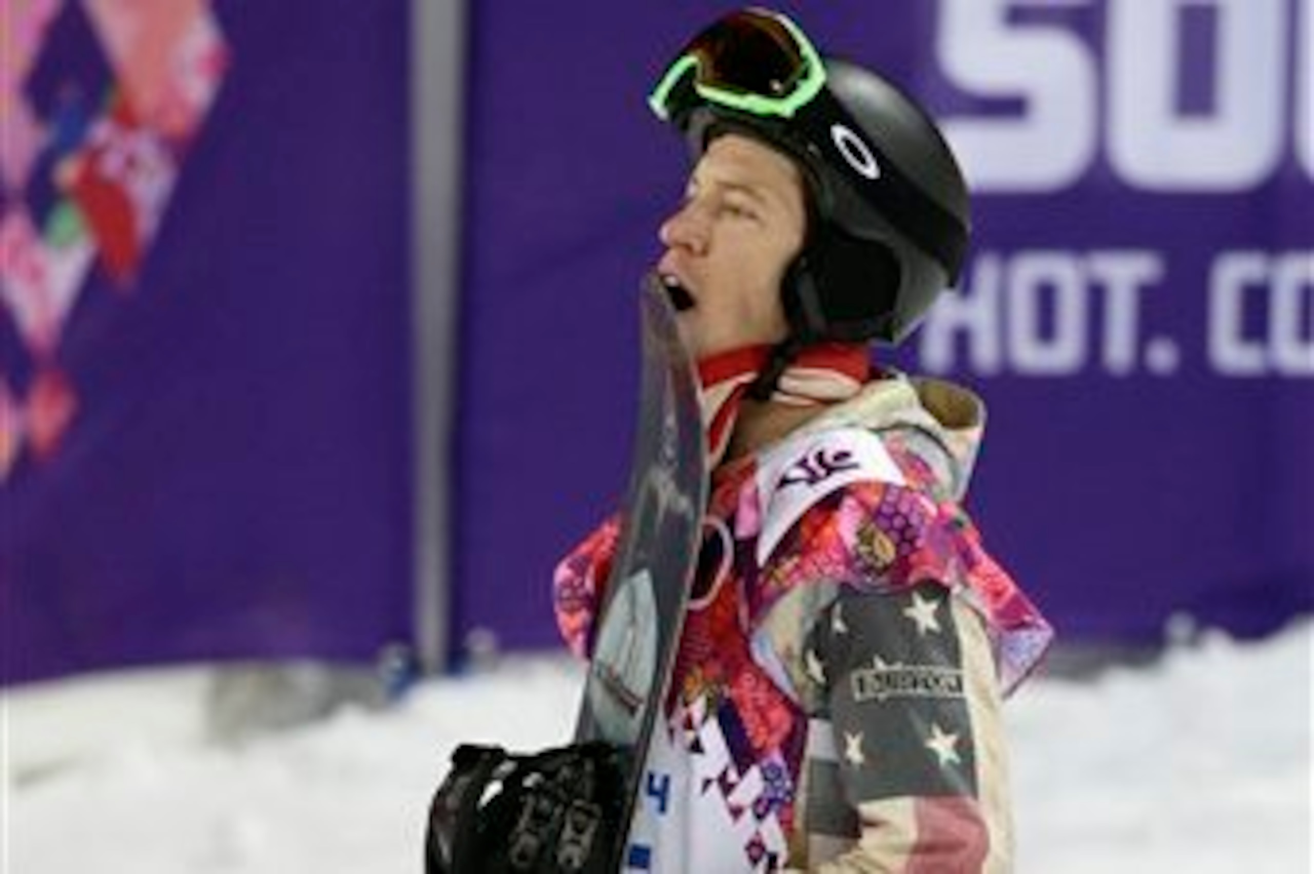 Shaun White in the 2014 Sochi Olympics. Shaun White in the 2014 Sochi Olympics.