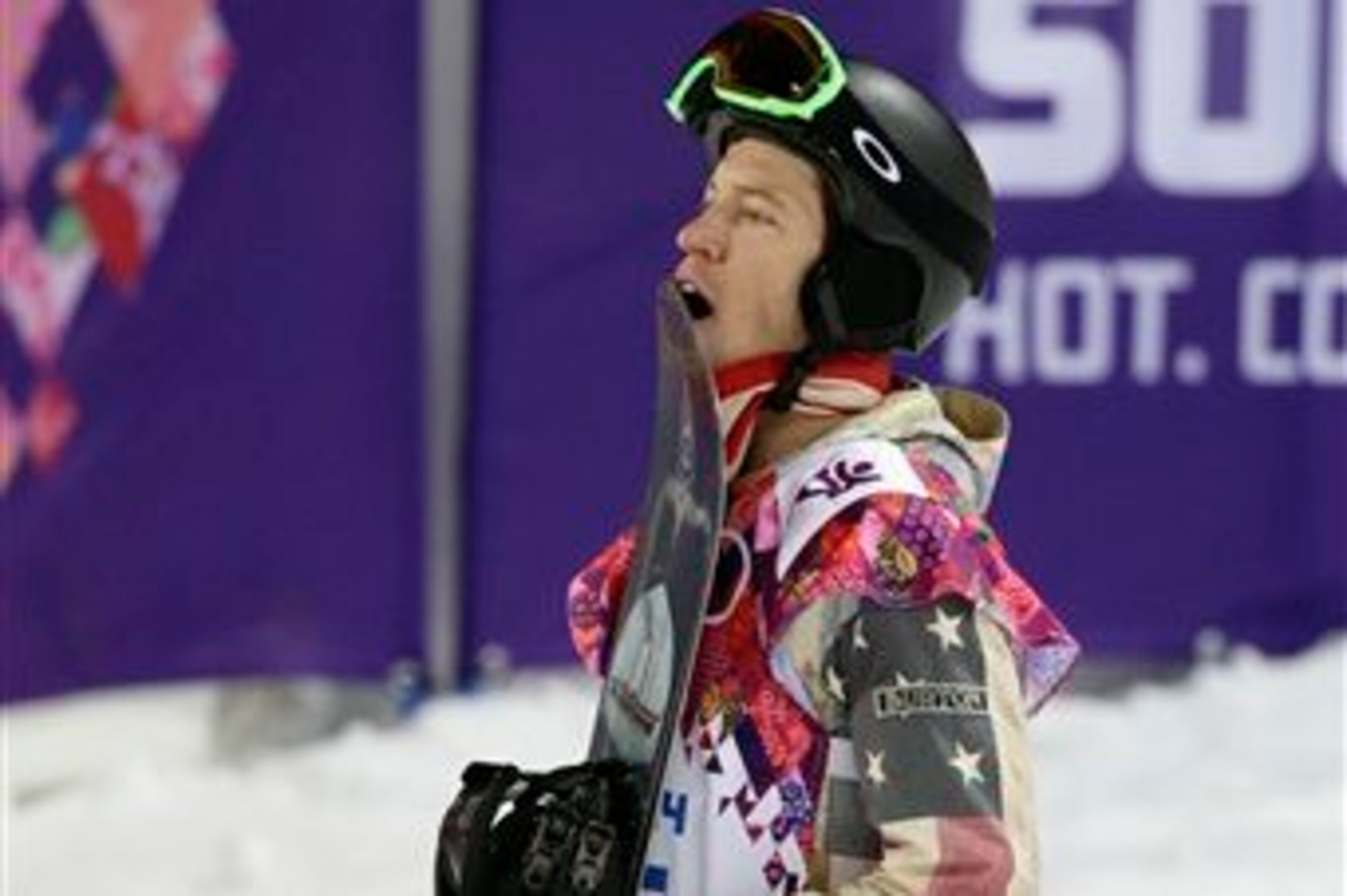 Shaun White in the 2014 Sochi Olympics.