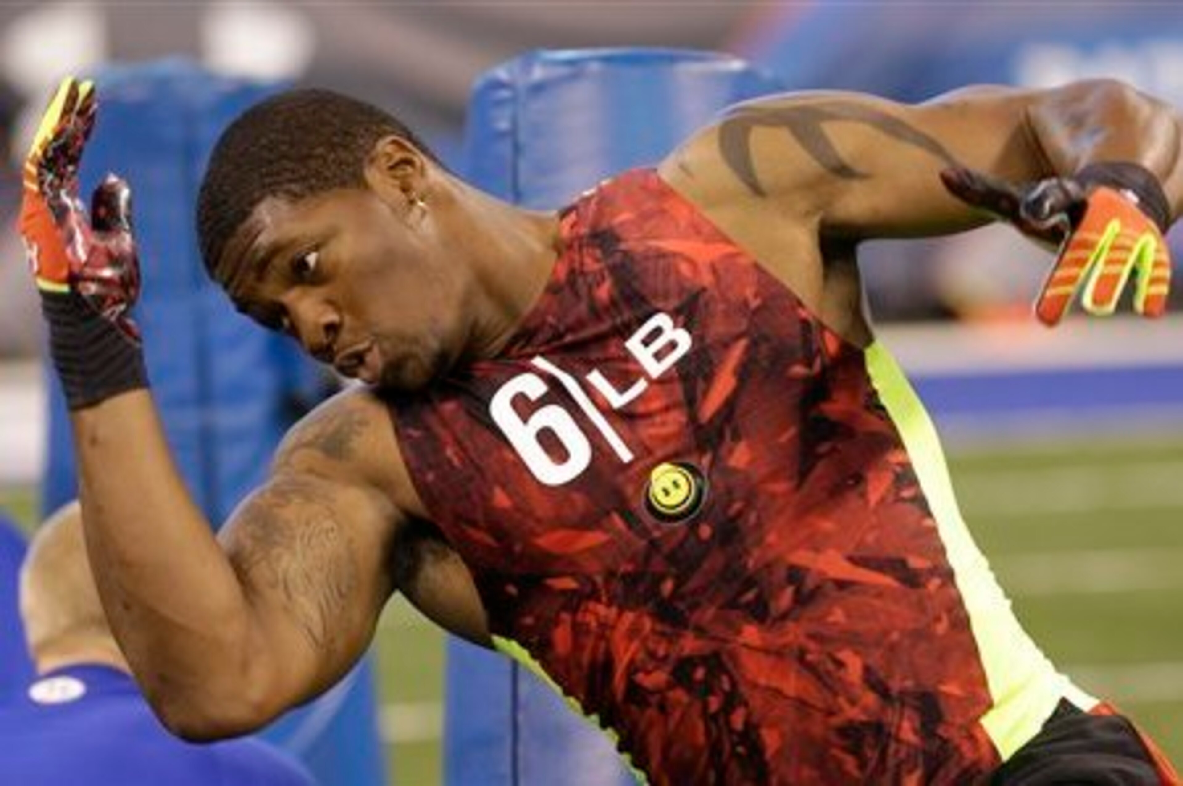 Jamie Collins impressed the Patriots at the 2013 NFL Scouting Combine. Jamie Collins impressed the Patriots at the 2013 NFL Scouting Combine.