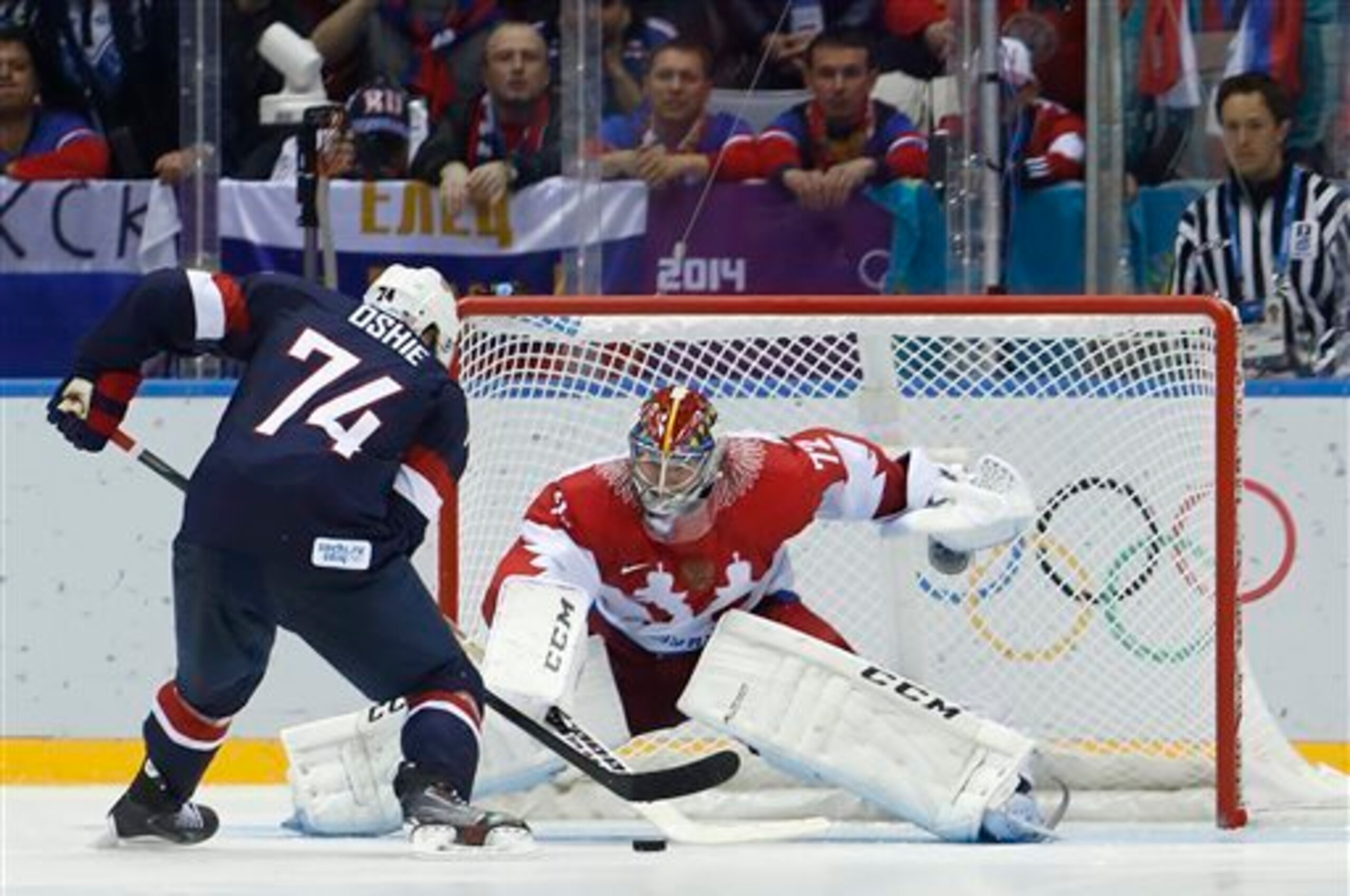 Bobrovsky made some huge saves for Russia. Bobrovsky made some huge saves for Russia.