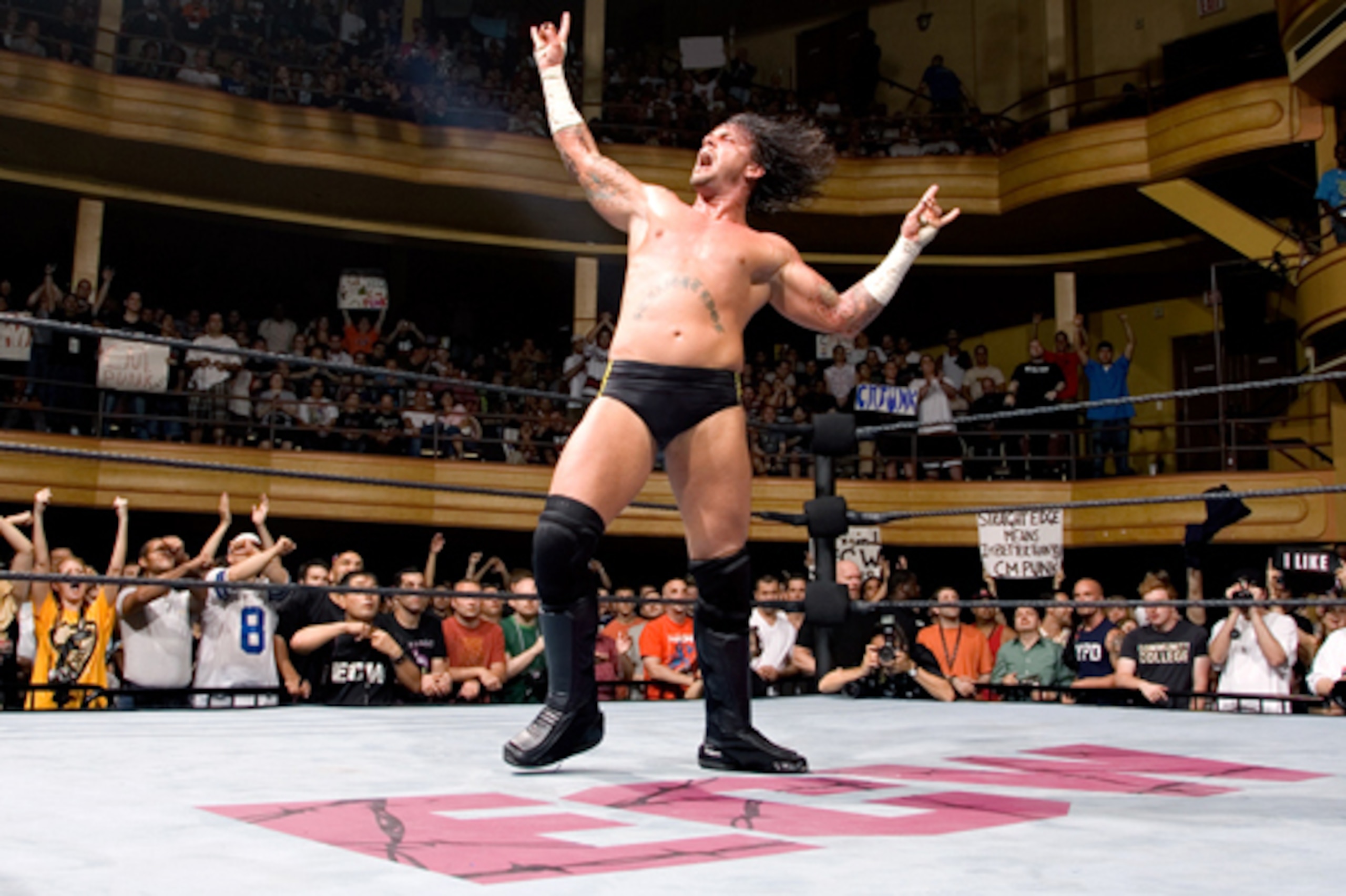 CM Punk makes his debut on WWE ECW. CM Punk makes his debut on WWE ECW.