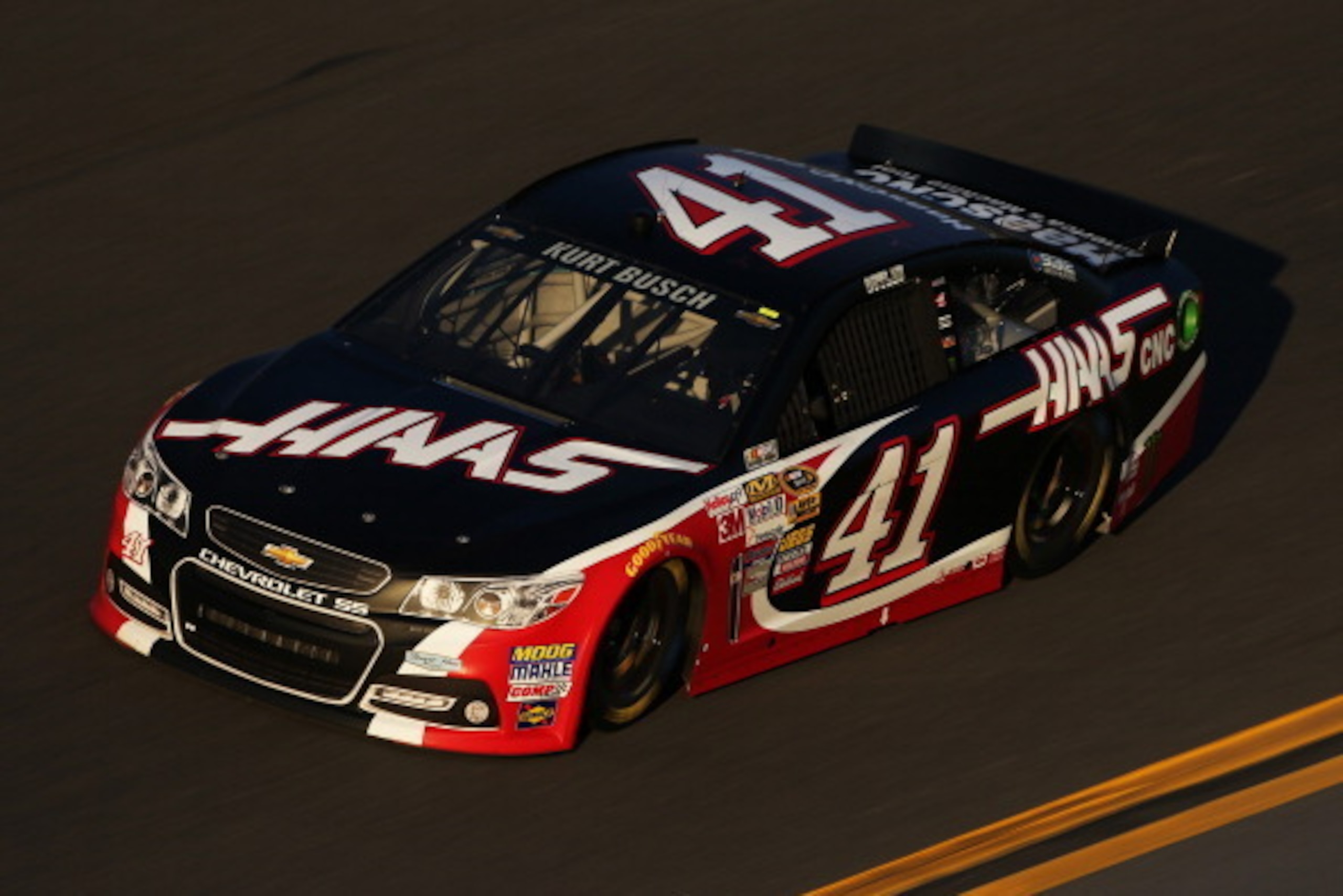 DAYTONA BEACH, FL - FEBRUARY 14:  Kurt Busch, driver of the #41 Haas Automation Chevrolet, practices for the NASCAR Sprint Cup Series Sprint Unlimited at Daytona International Speedway on February 14, 2014 in Daytona Beach, Florida.  (Photo by Todd Warsha