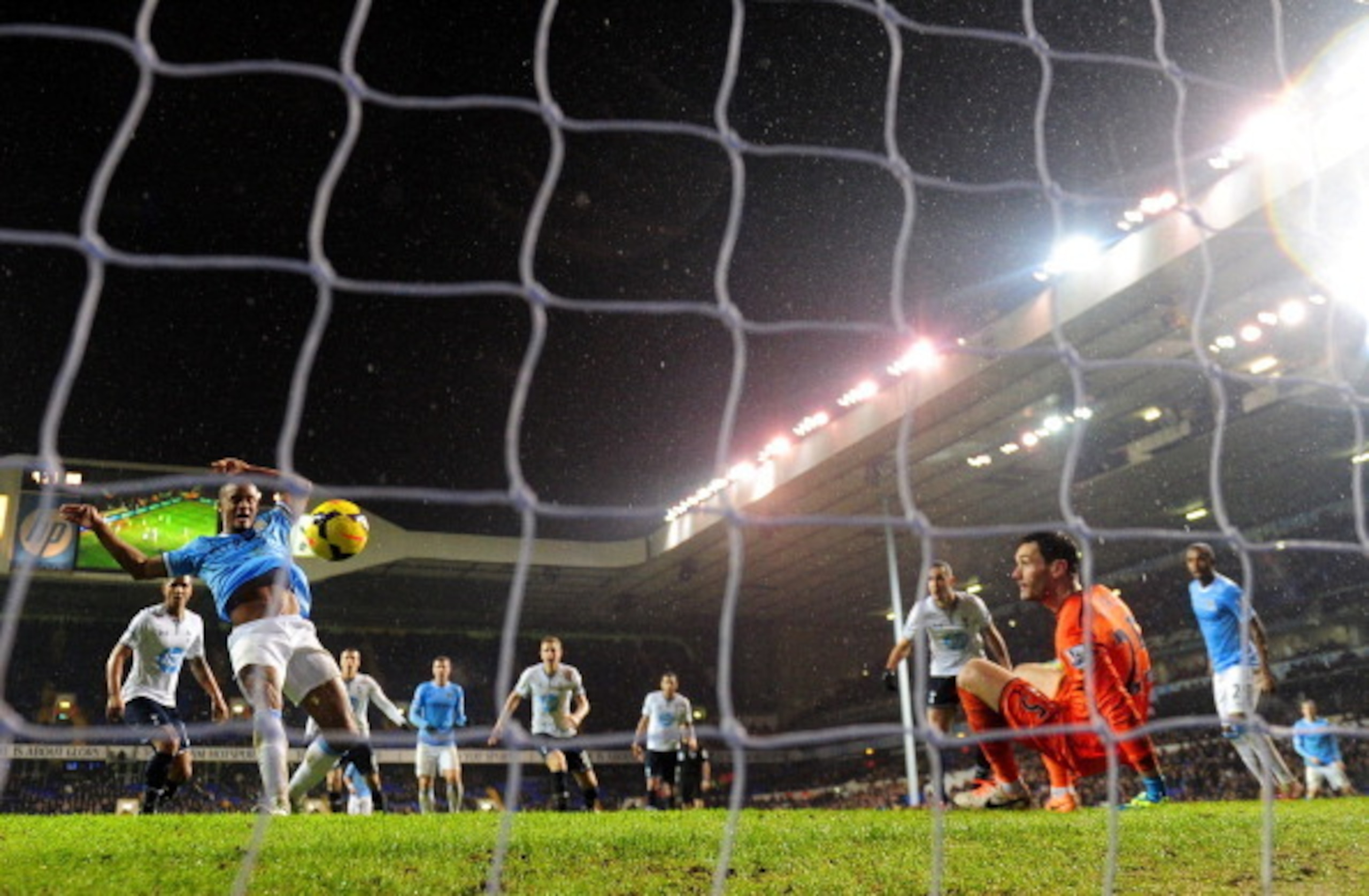 Danger: Vincent Kompany (left).