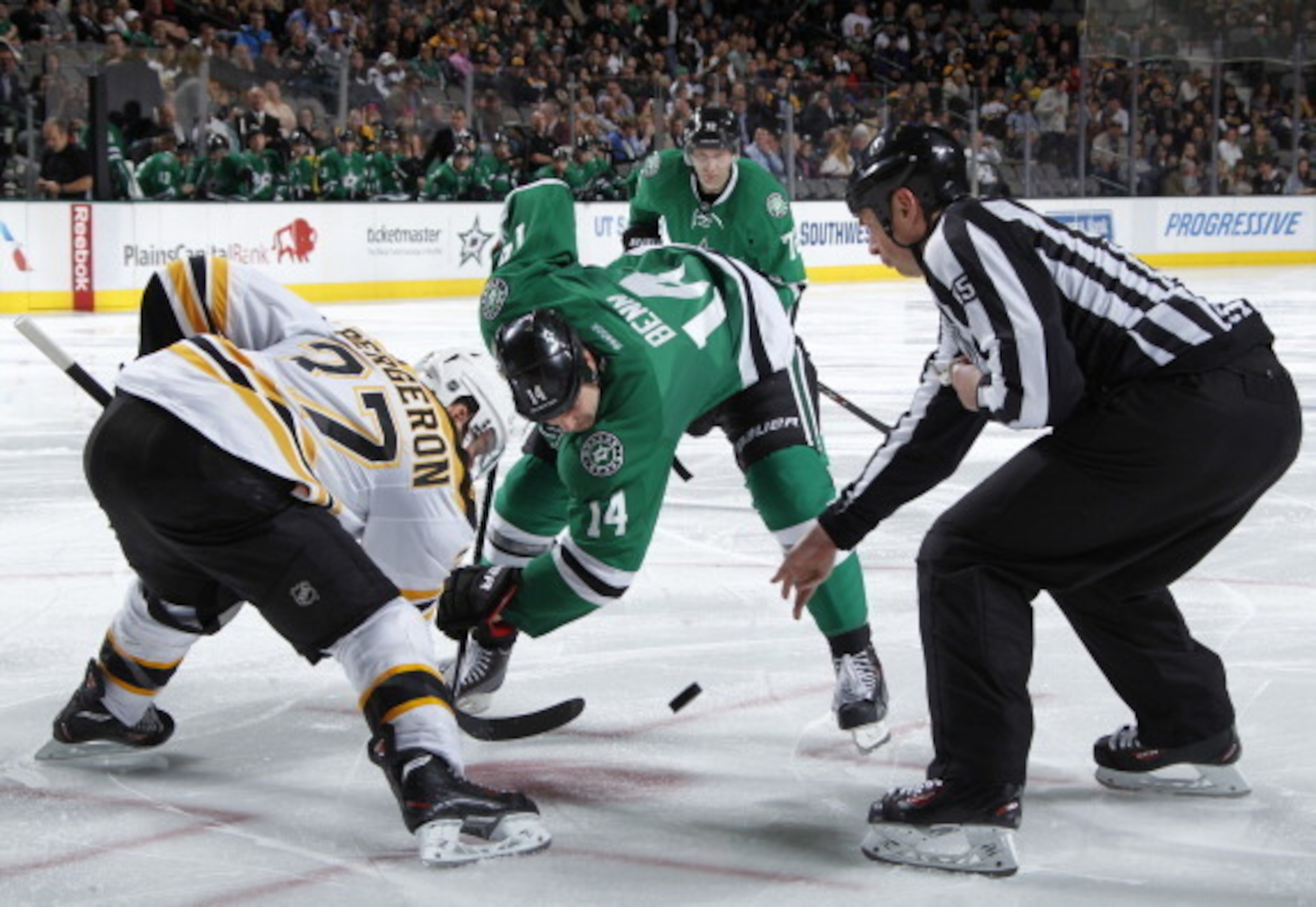 Patrice Bergeron takes an important defensive faceoff. Patrice Bergeron takes an important defensive faceoff.