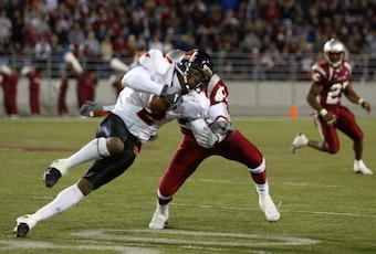 Newson (left) gave opposing secondaries nightmares.