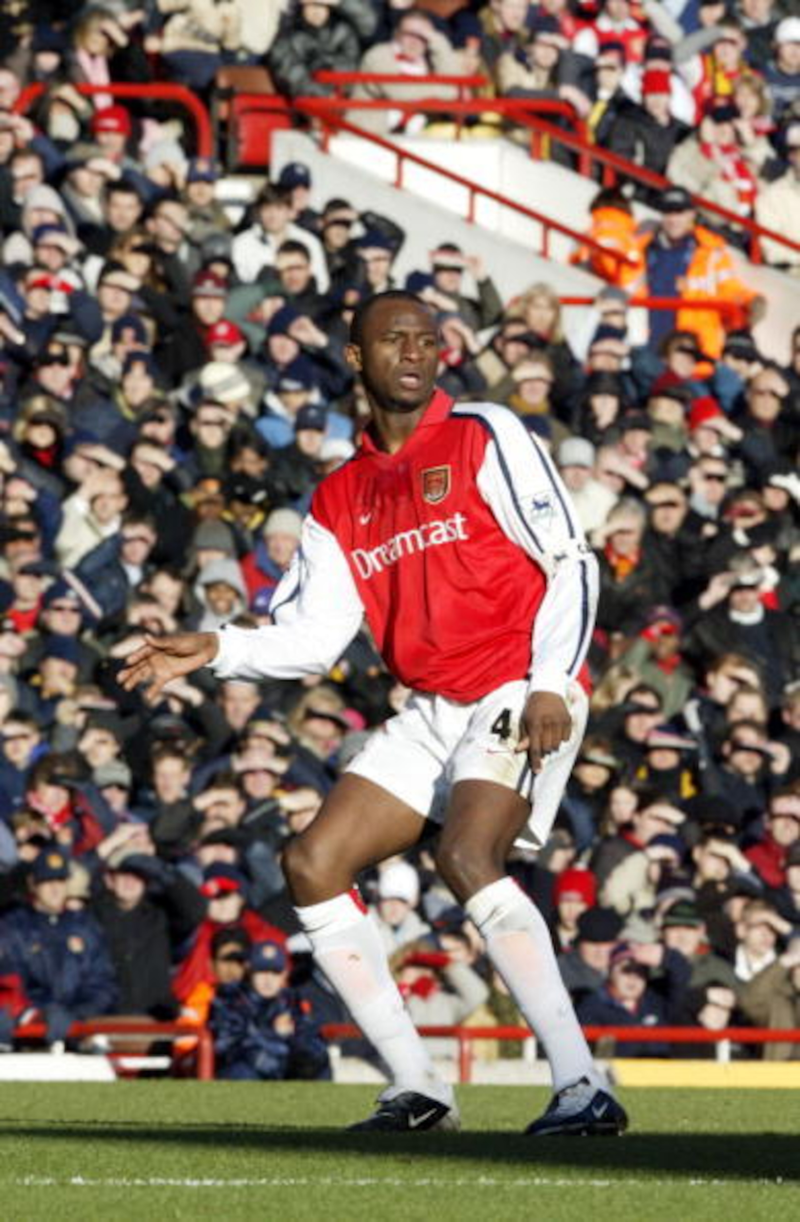 26 Dec 2001:  Patrick Vieira of Arsenal during FA Barclaycard Premiership match between Arsenal and Chelsea at Highbury, London. DIGITAL IMAGE. Mandatory Credit: David Cannon/Getty Images