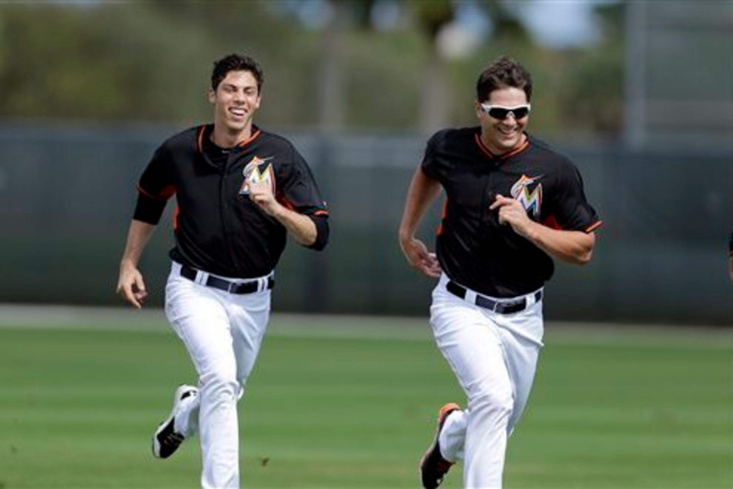 Christian Yelich and Jake Marisnick, right, created plenty of buzz as prospects in spring training last year. What Marlins prospects are generating some buzz in spring training right now?