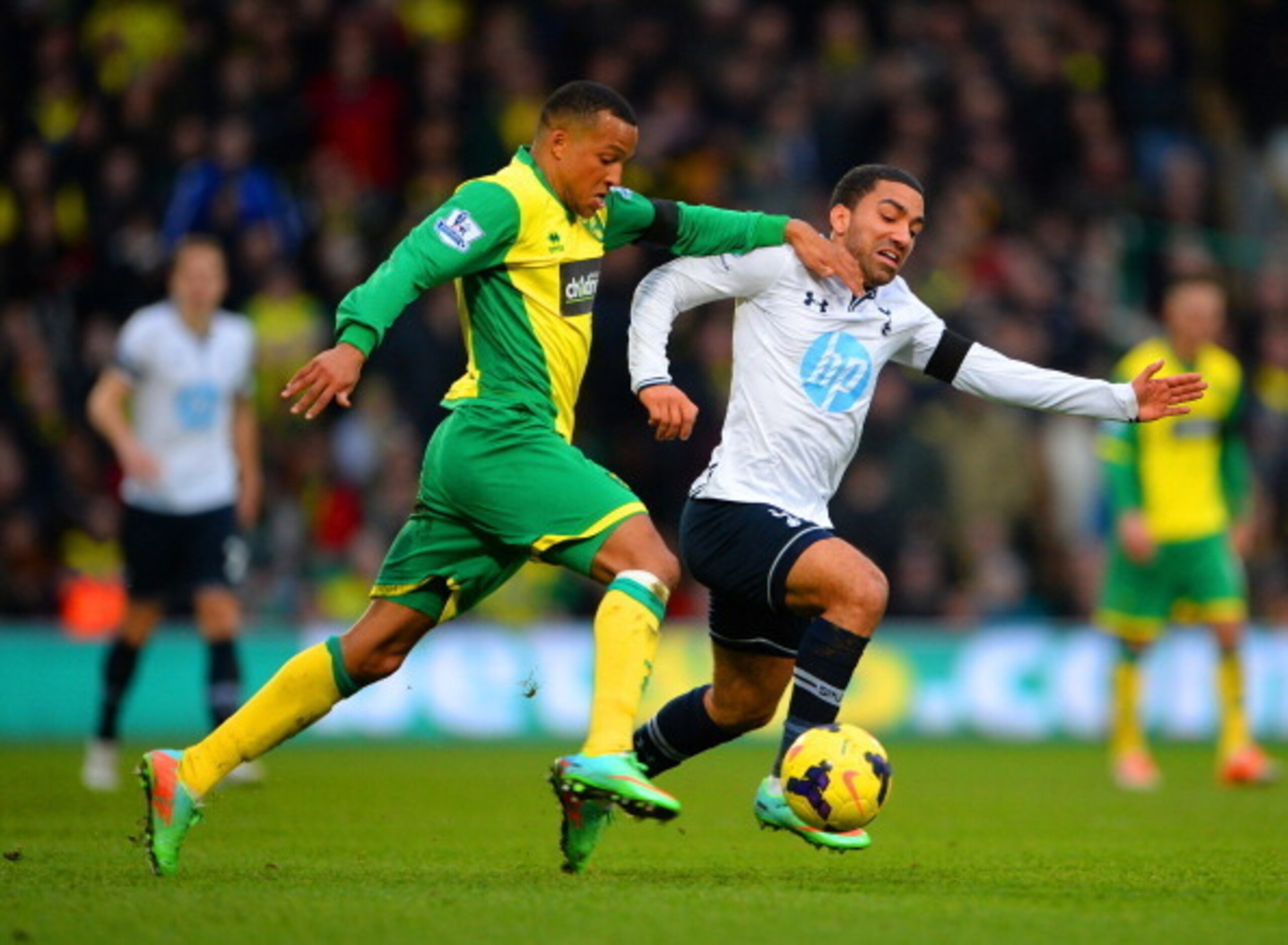 Aaron Lennon on the ball and on song for Tottenham.