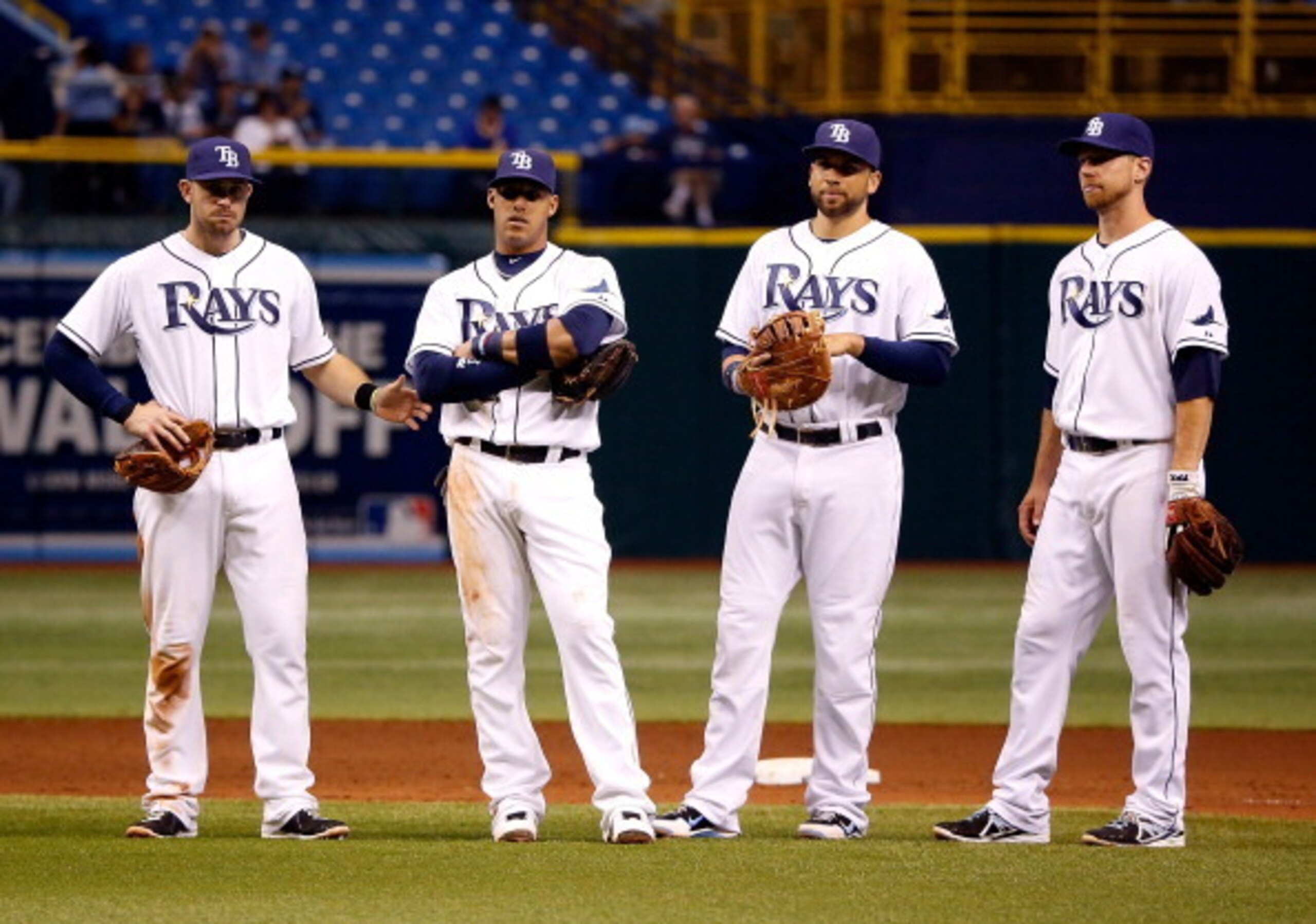 The Tampa Bay Rays four infielders all finished 2013 as AL Gold Glove finalists