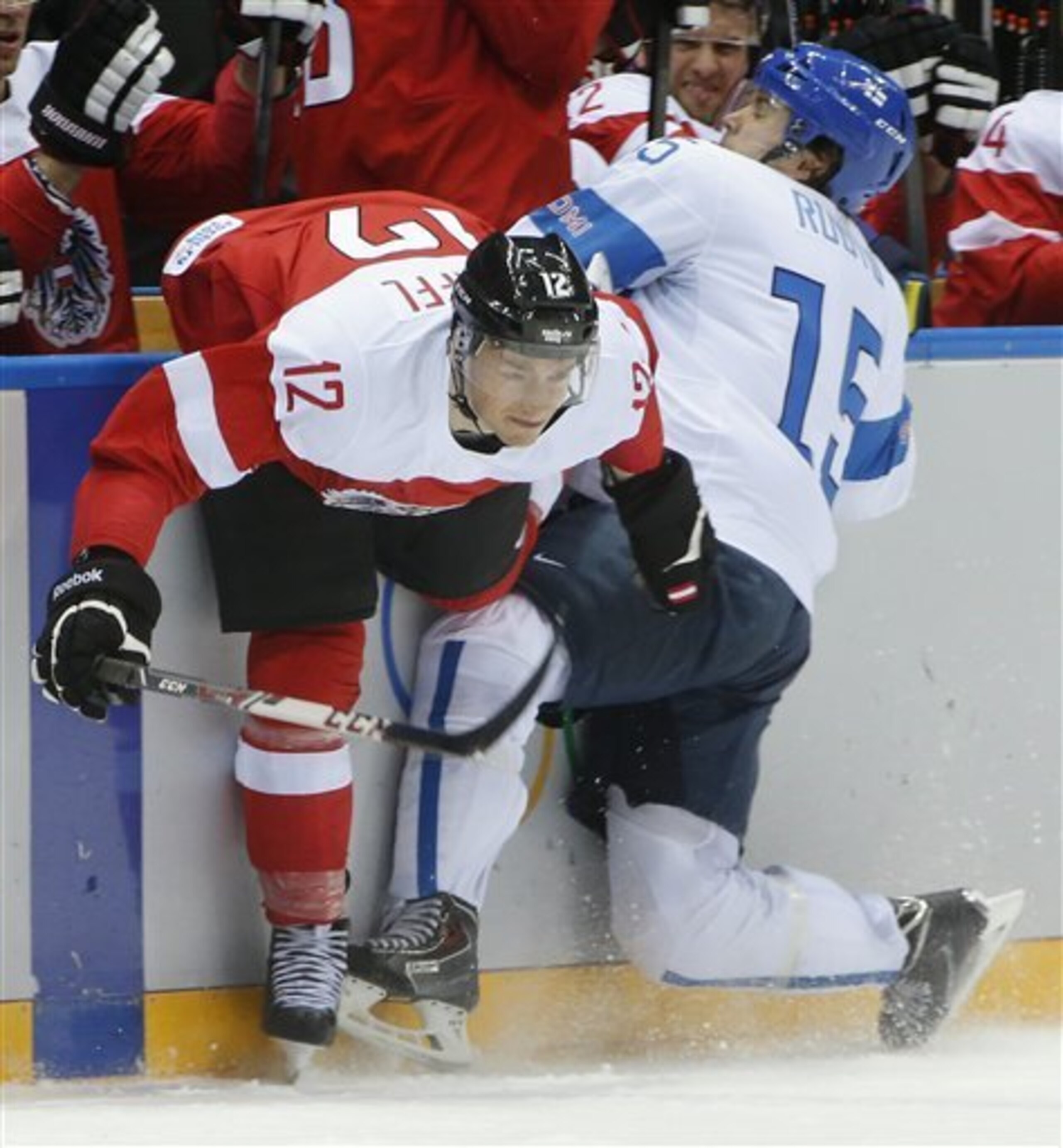 Michael Raffl played hard for Austria.