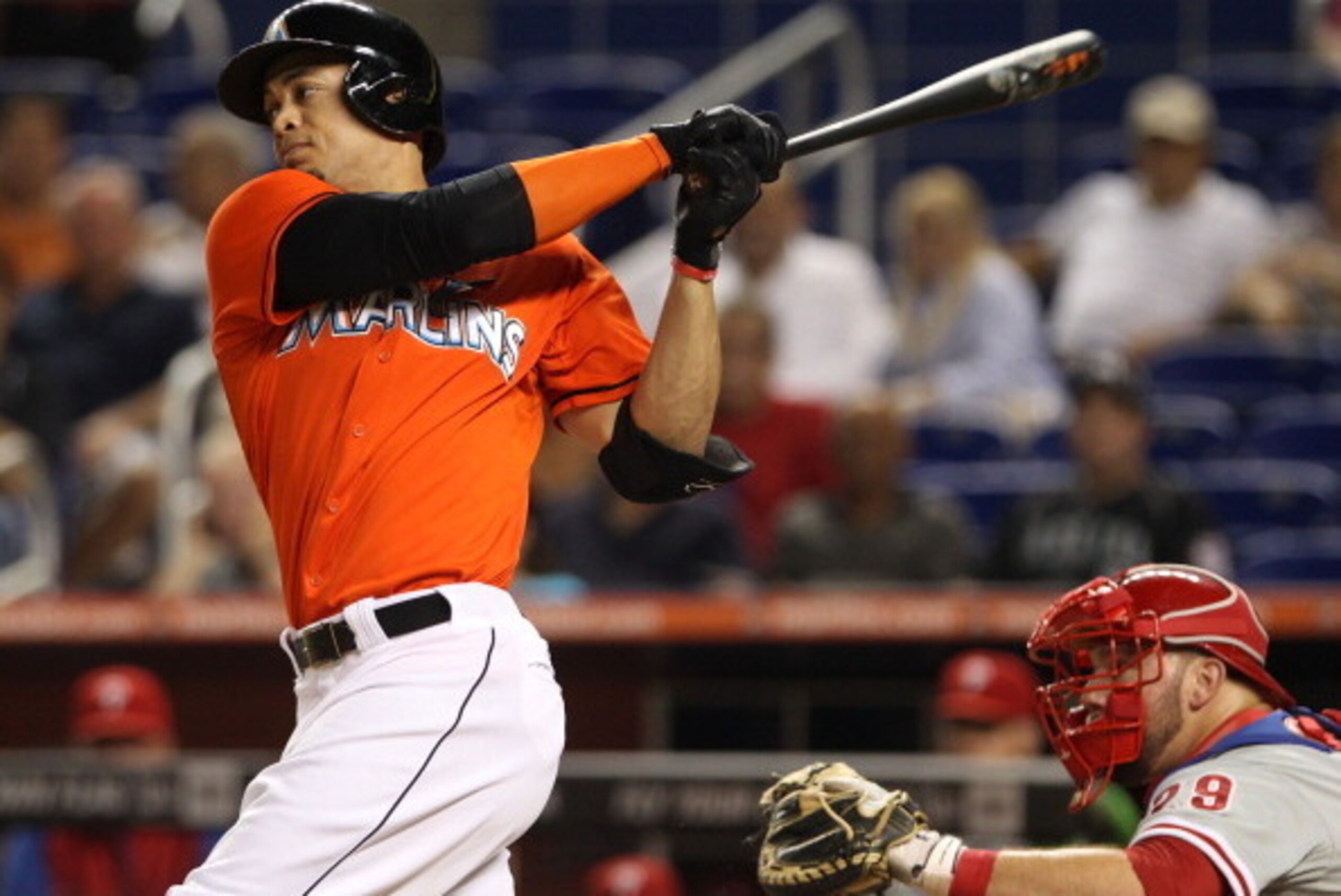 Giancarlo Stanton's power keeps him on top of the outfielder's ranking despite his health concerns and weak supporting cast. Giancarlo Stanton's power keeps him on top of the outfielder's ranking despite his health concerns and weak supporting cast.