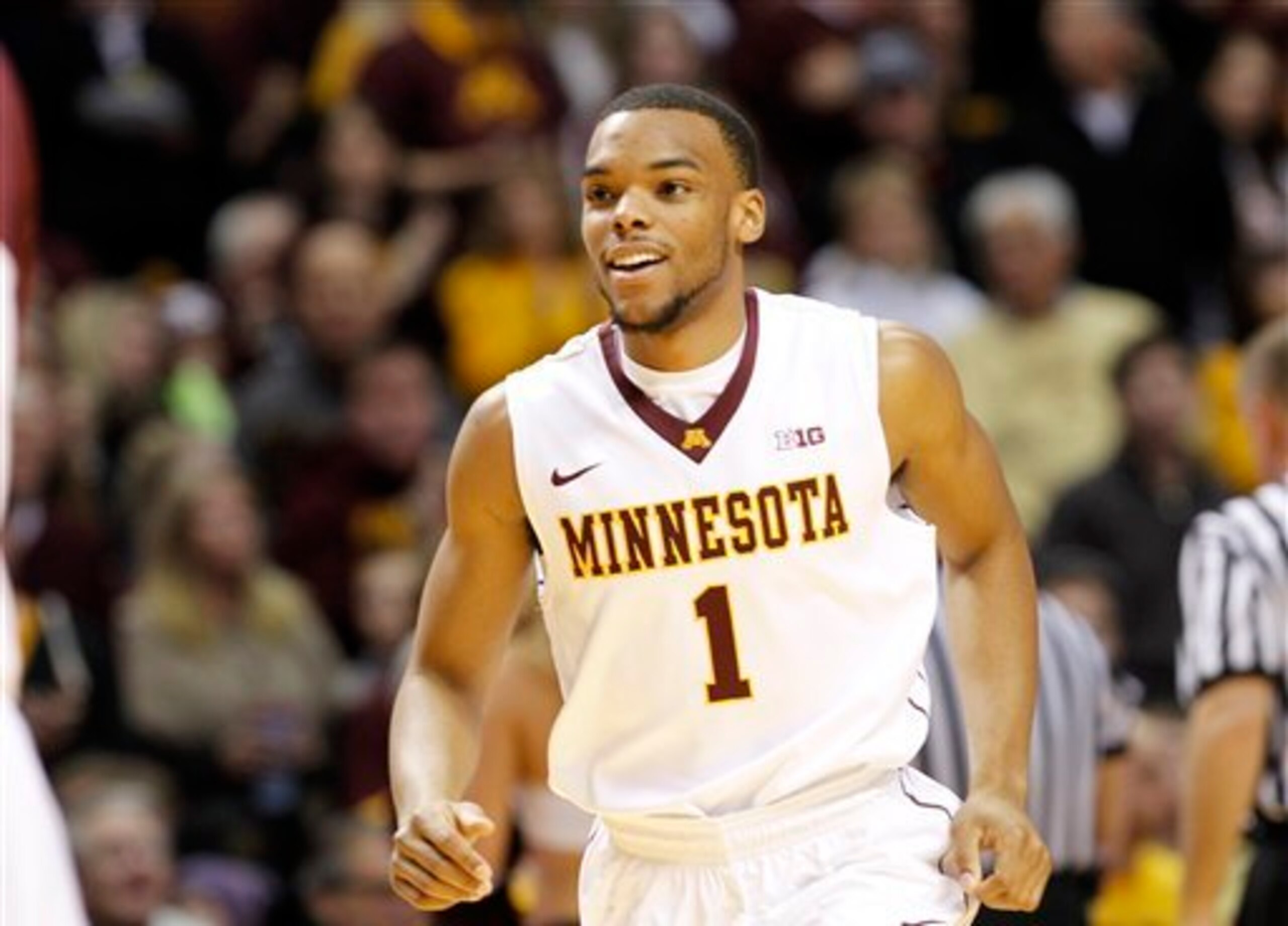 Minnesota junior guard Andre Hollins.