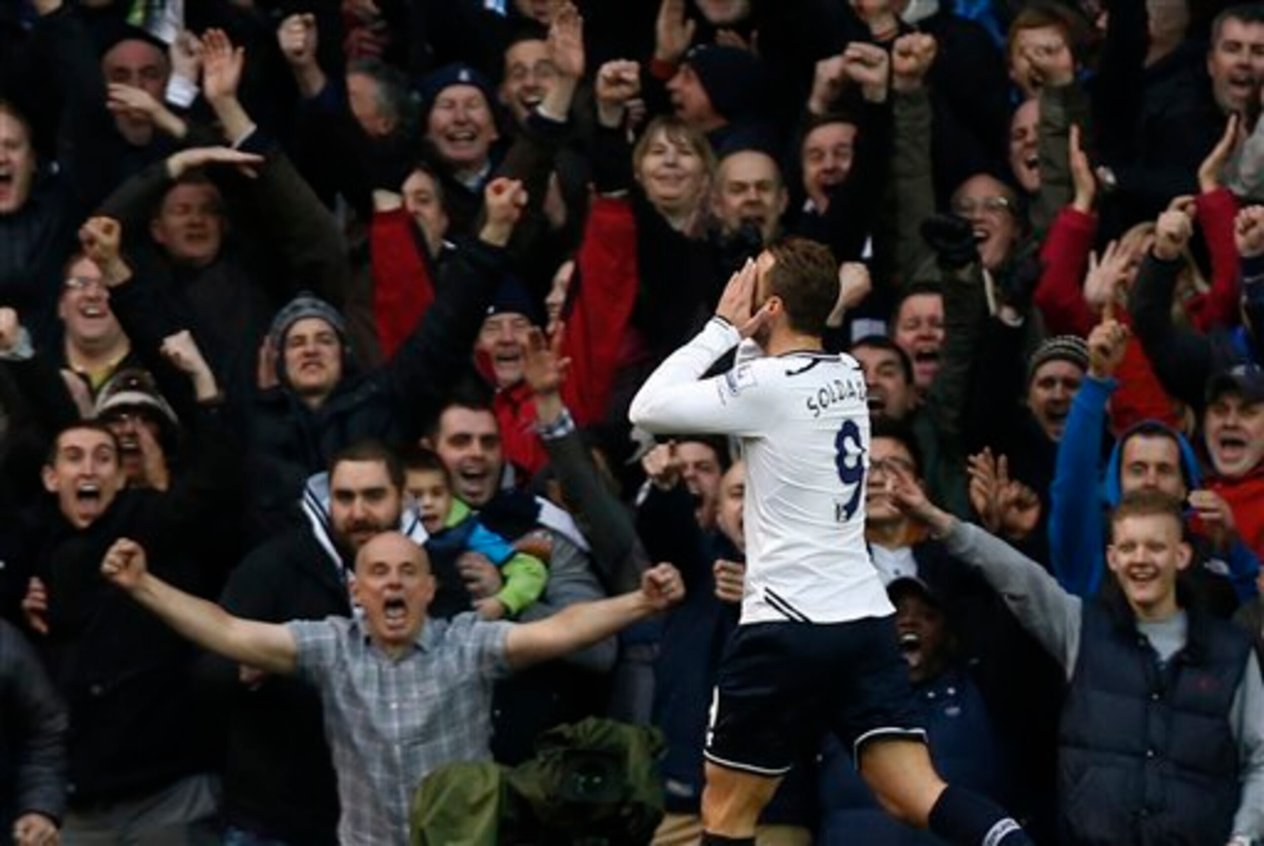 The White Hart Lane faithful were delighted for their man Soldado.