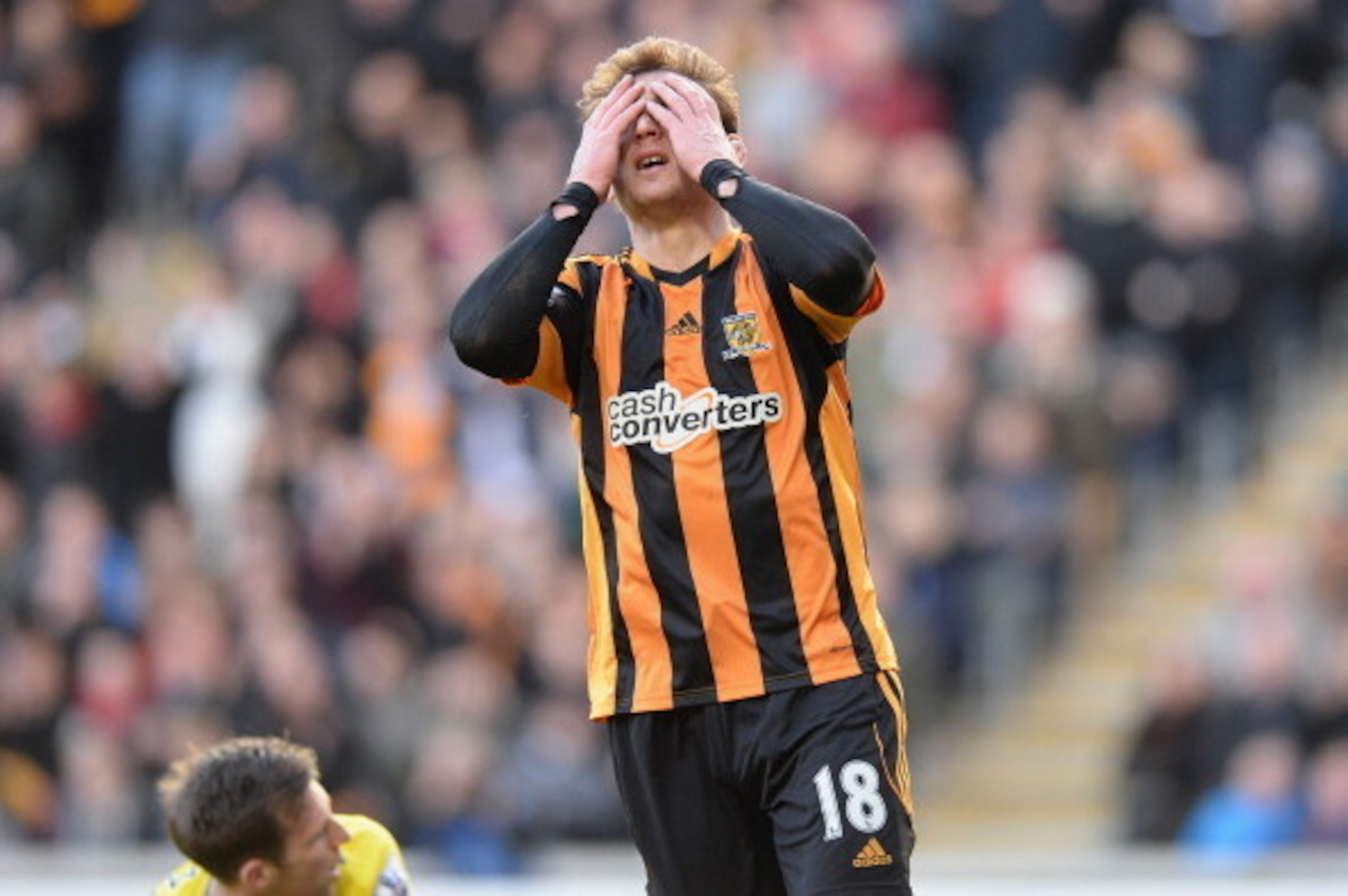 Nikica Jelavic missed a glorious first-half chance and also hit the woodwork.