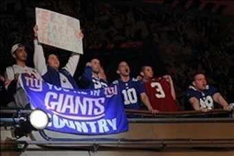 The Giants faithful at last year’s NFL draft. The Giants faithful at last year’s NFL draft.