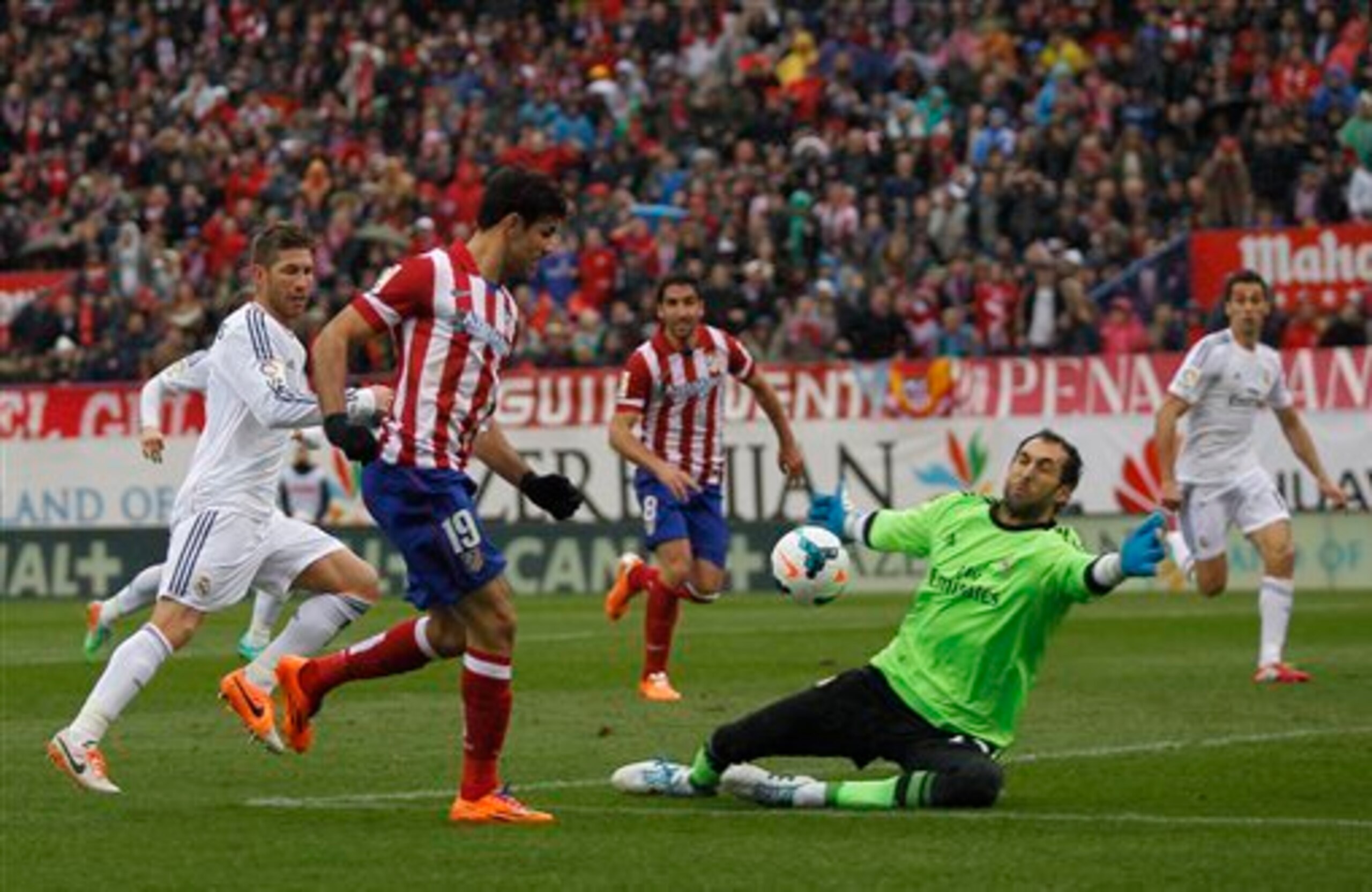 Missed opportunities: Diego Costa had several chances.