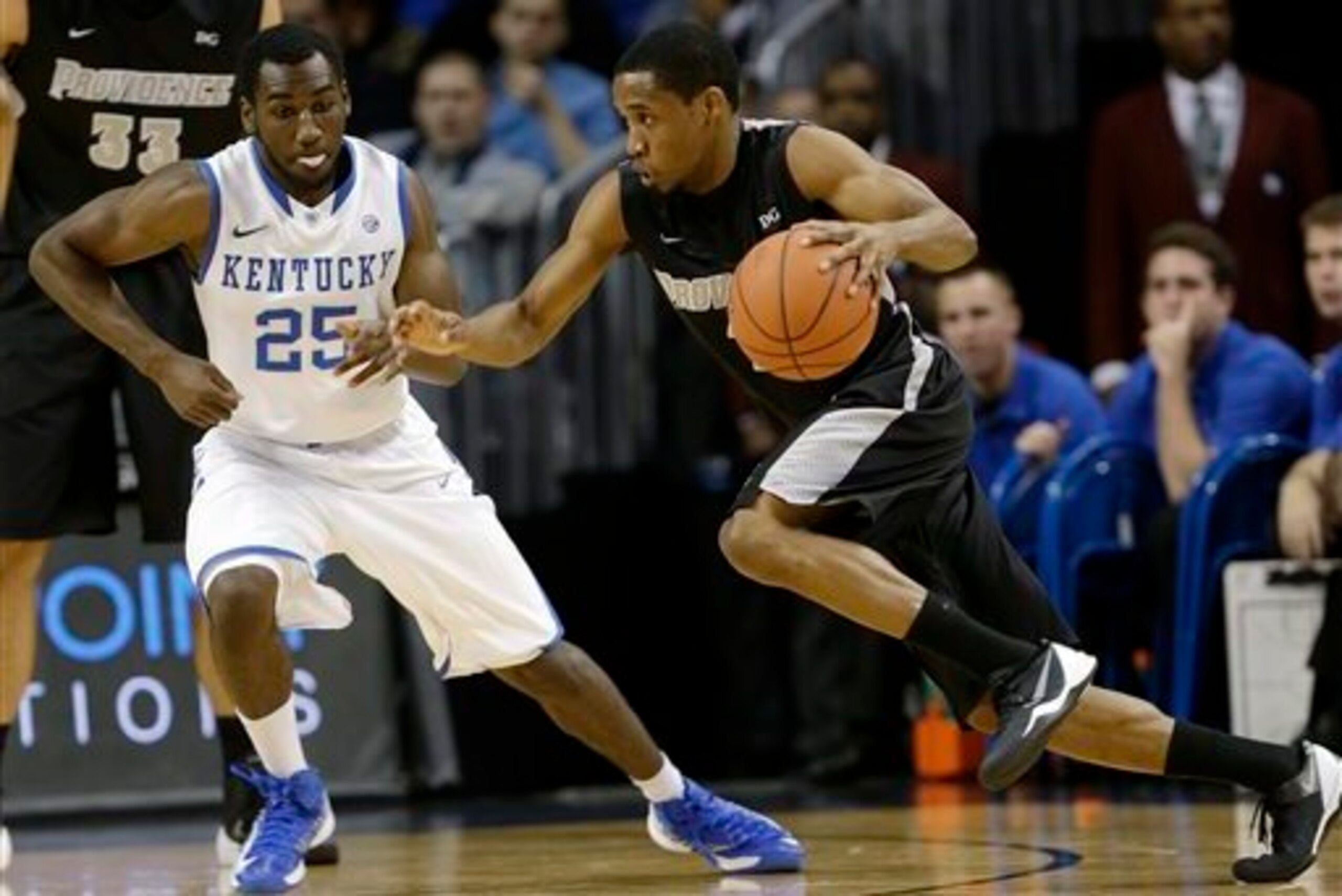 Providence point guard Bryce Cotton (right) drives to the basket against Kentucky in December. Providence point guard Bryce Cotton (right) drives to the basket against Kentucky in December.