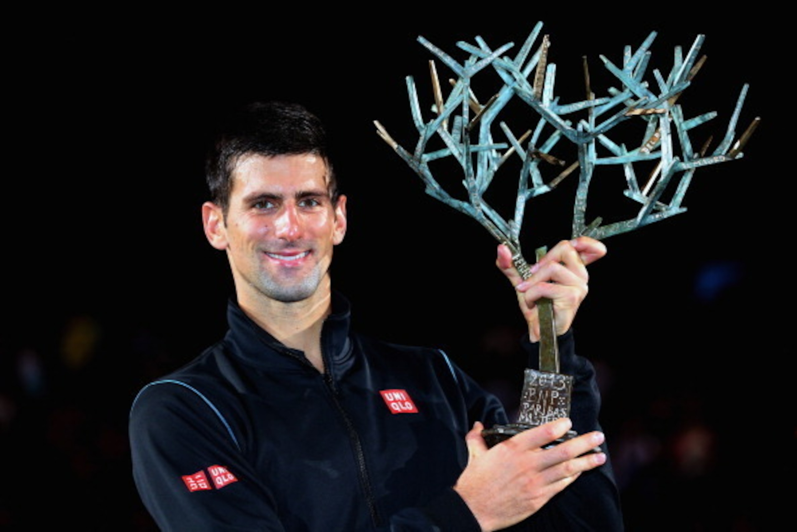 Novak Djokovic after winning the 2013 Paris Masters. Novak Djokovic after winning the 2013 Paris Masters.