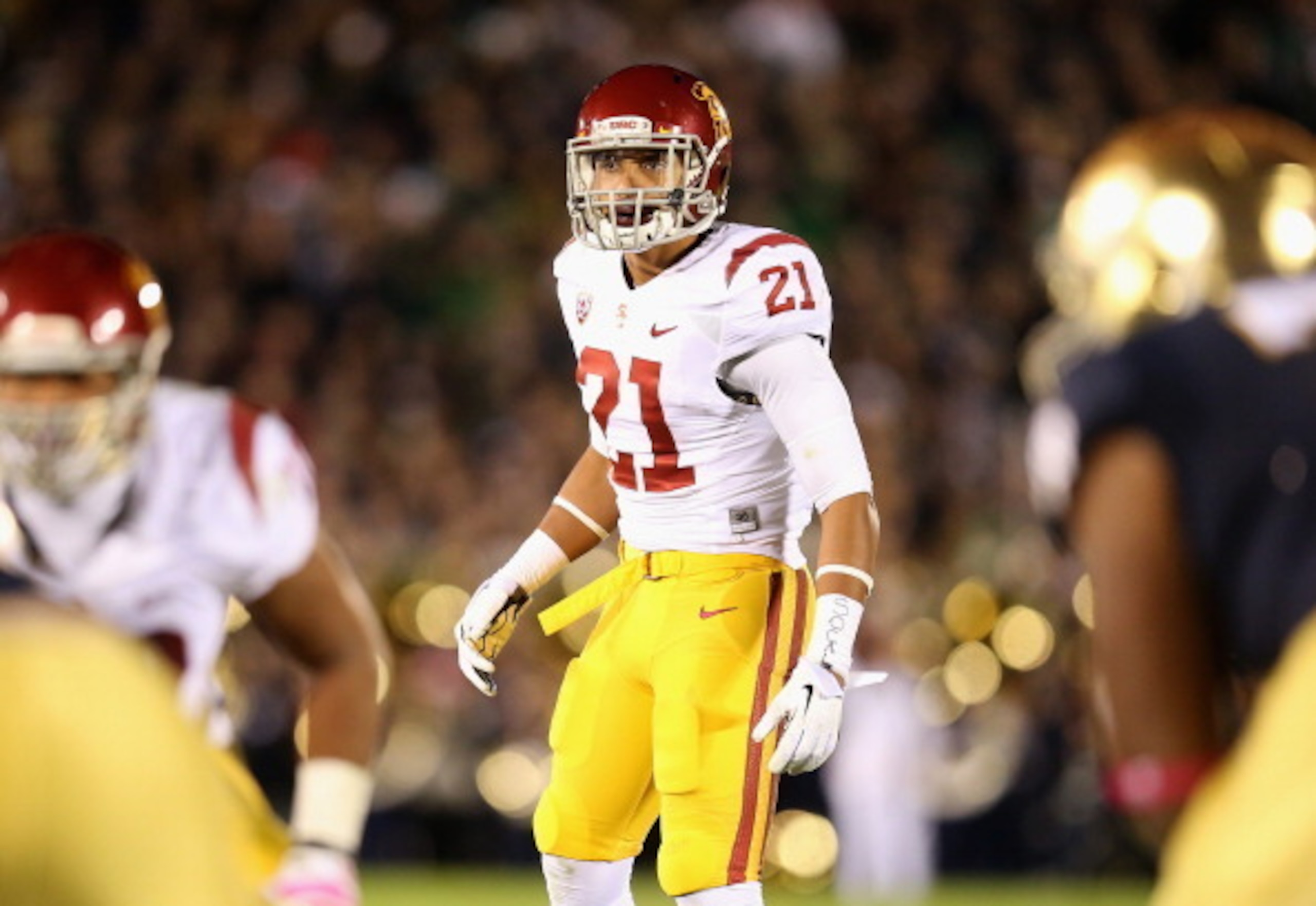 Stud safety Su'a Cravens will anchor the Trojan secondary in 2014. Stud safety Su'a Cravens will anchor the Trojan secondary in 2014.