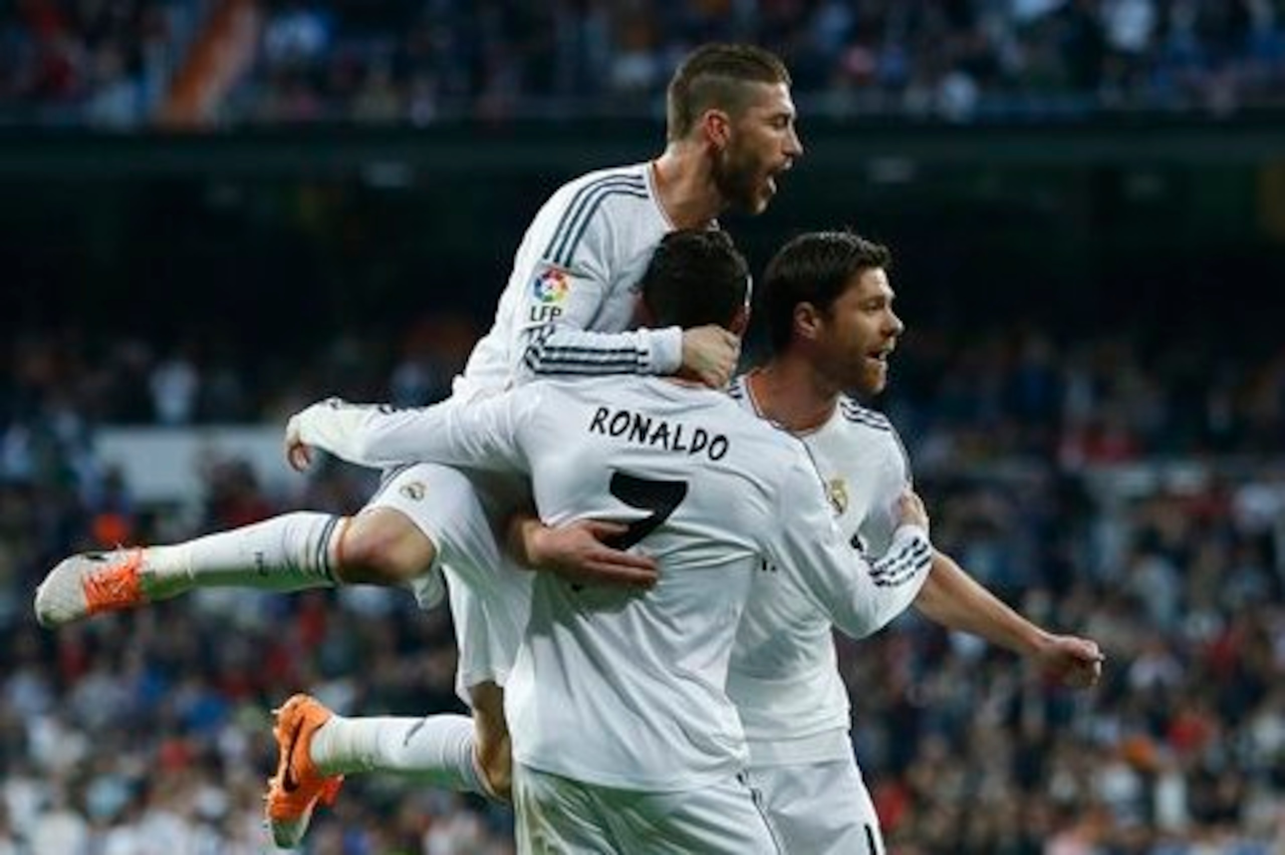 Too easy: Real won out 3-0 winners.