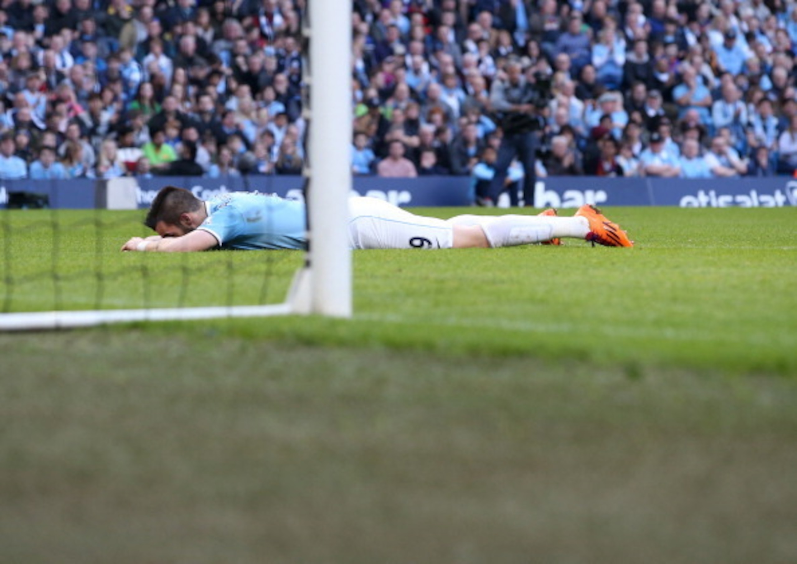 That's not Negredo kissing the turf joyfully, I'll have you know.