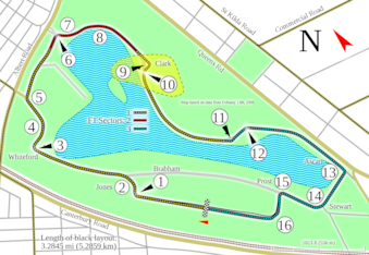 Melbourne Grand Prix Circuit map Melbourne Grand Prix Circuit map