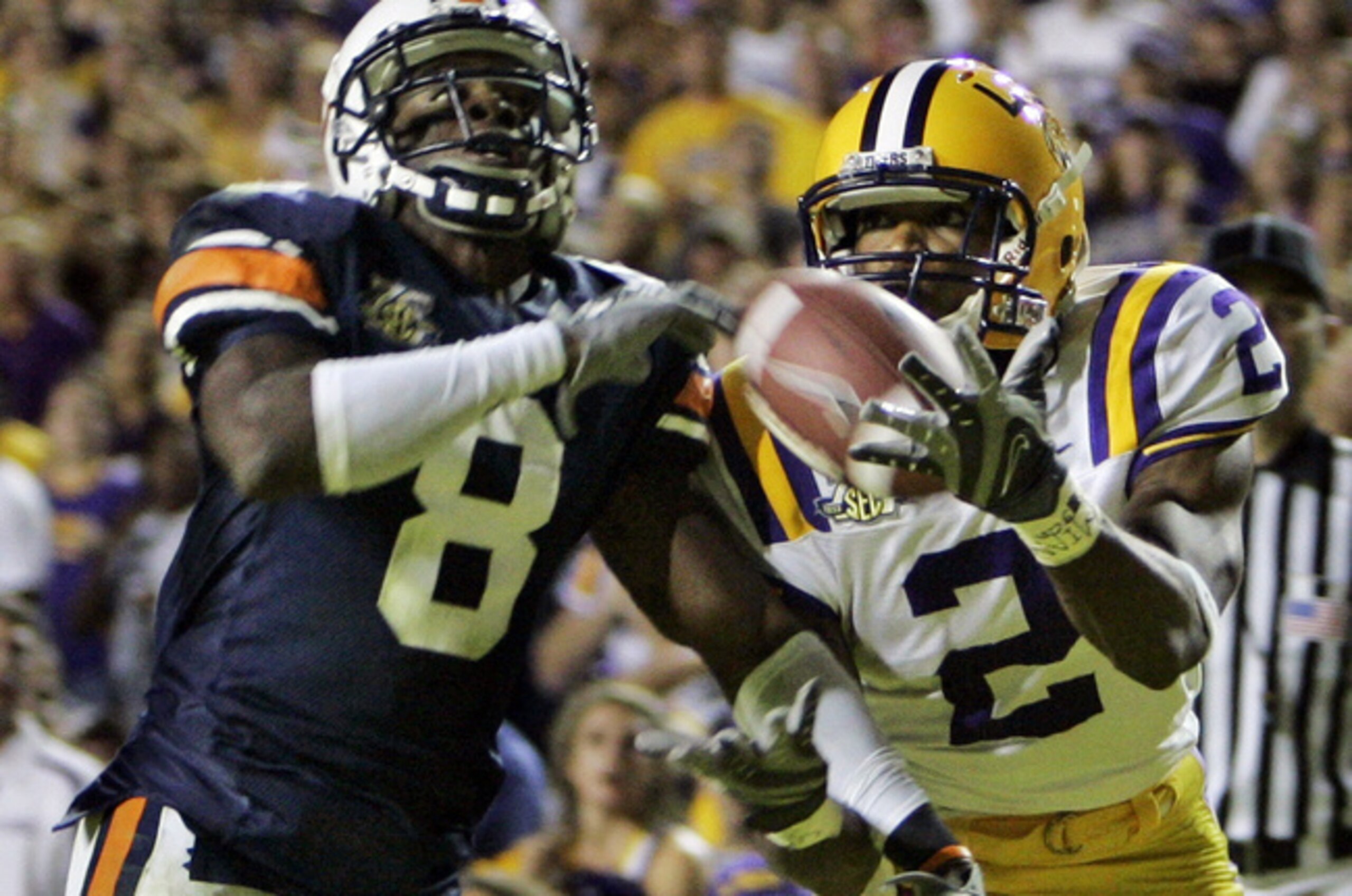 Demetrius Byrd's game-winning touchdown catch against Auburn in 2007 may be LSU's most iconic play under Les Miles.