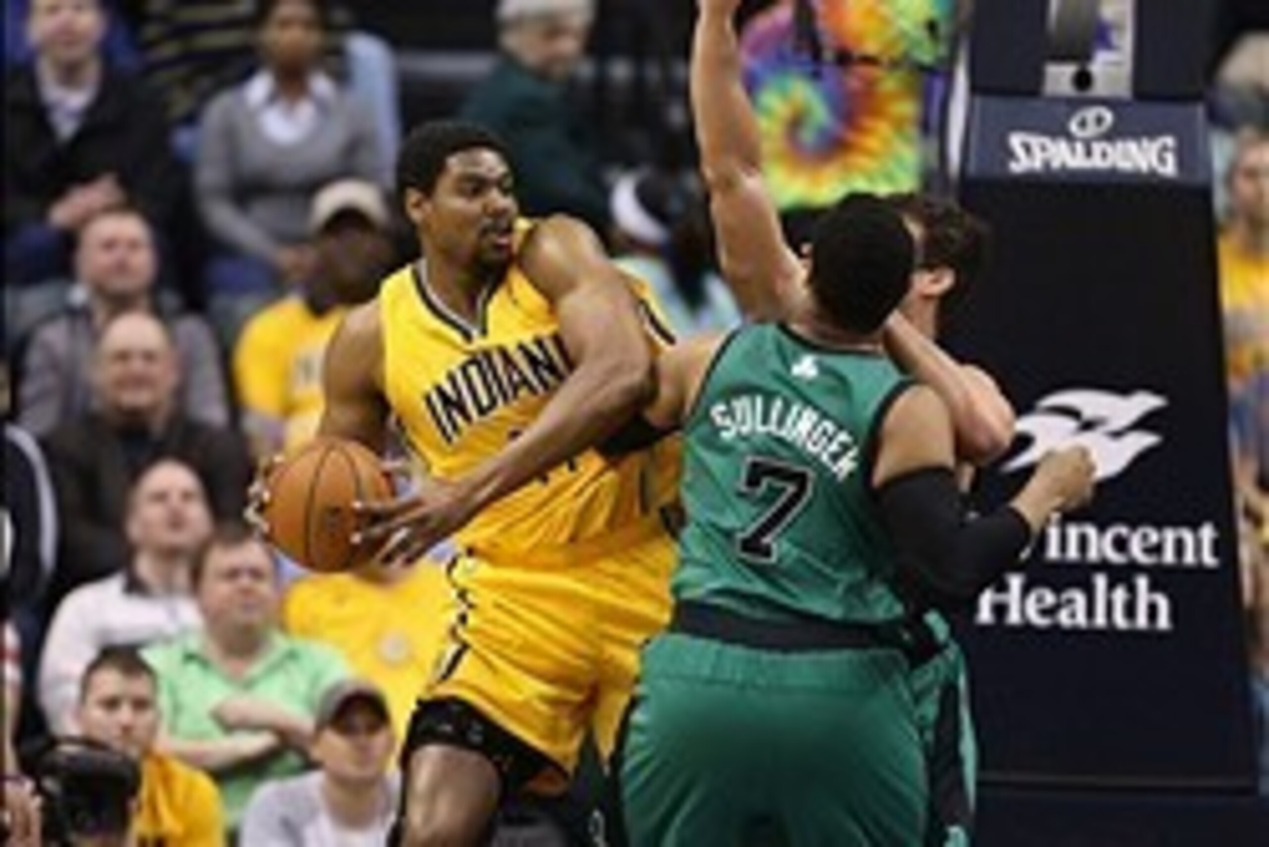 Andrew Bynum tries to establish low-post position against Jared Sullinger and Kris Humphries of the Boston Celtics on March 11. Andrew Bynum tries to establish low-post position against Jared Sullinger and Kris Humphries of the Boston Celtics on March 11.