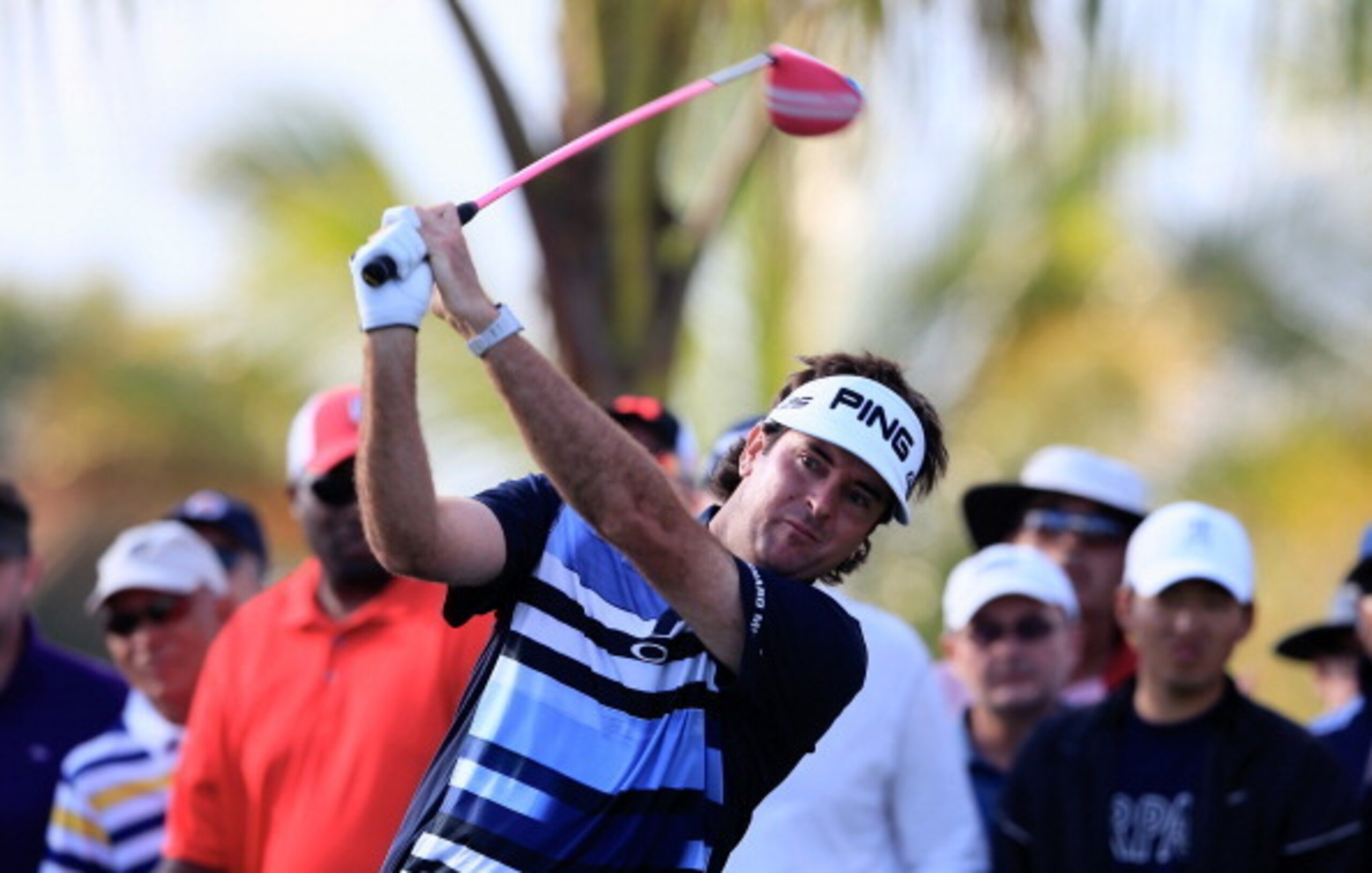 Bubba Watson and his pink driver are again a factor on the PGA Tour.