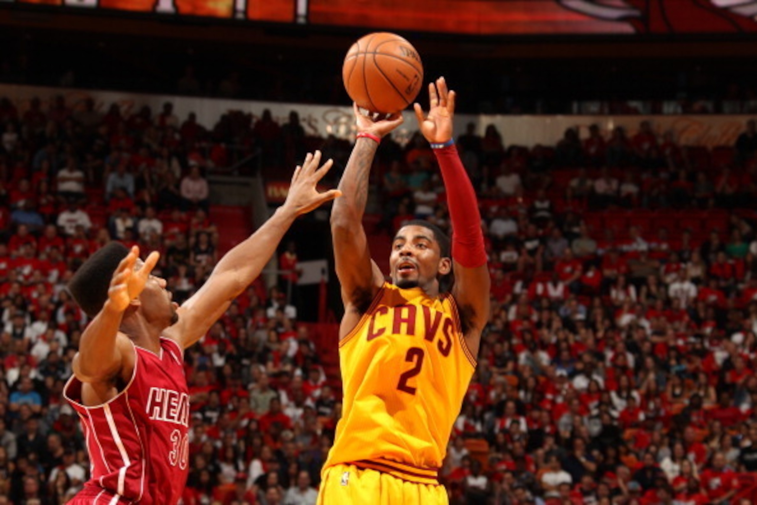 Kyrie Irving and the Cavs, if they sneak in to the postseason, figure to be an easy out for Miami.