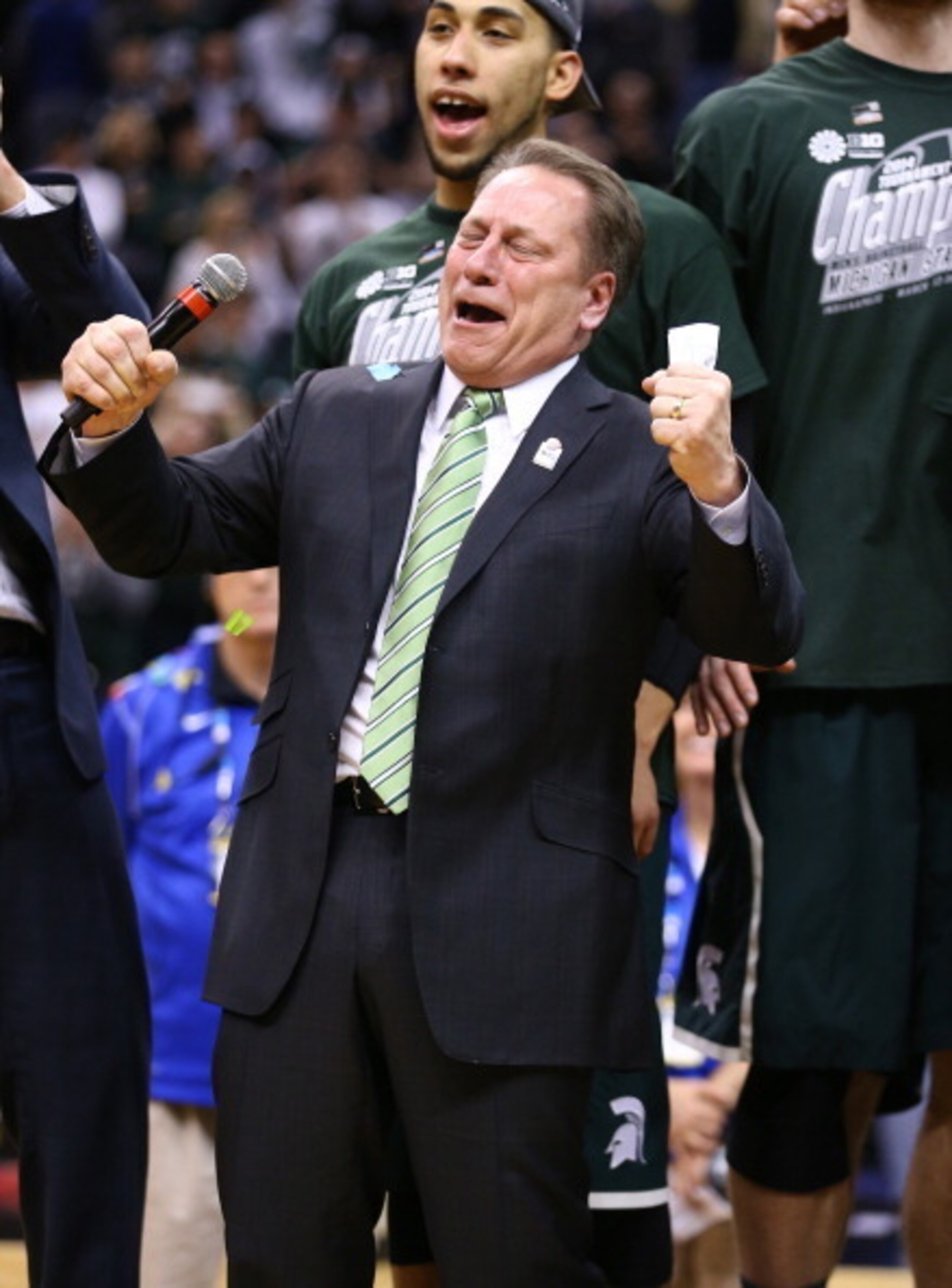 This is a happy Tom Izzo.