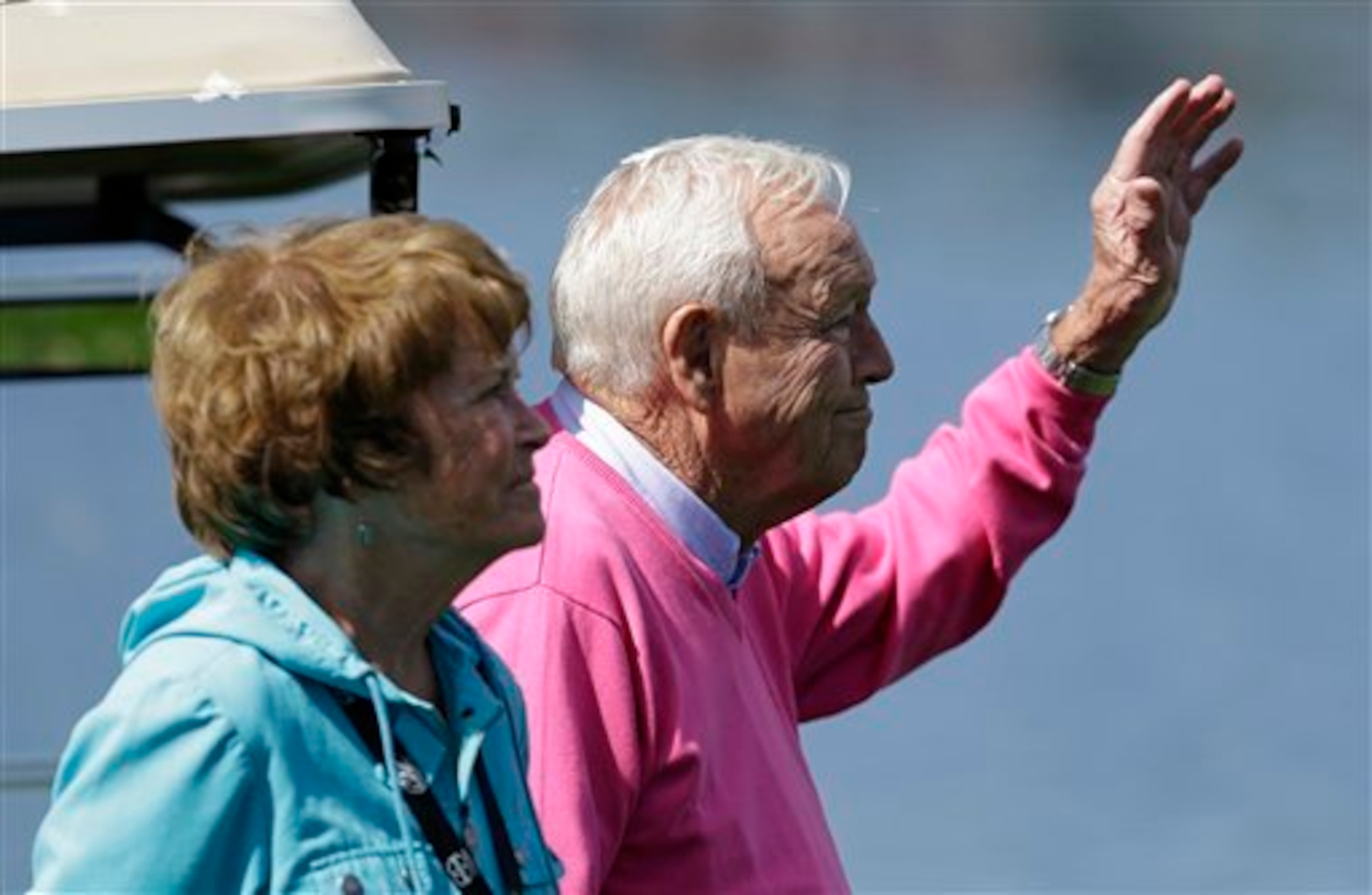 Arnold Palmer and his wife, Kit, at Bay Hill.