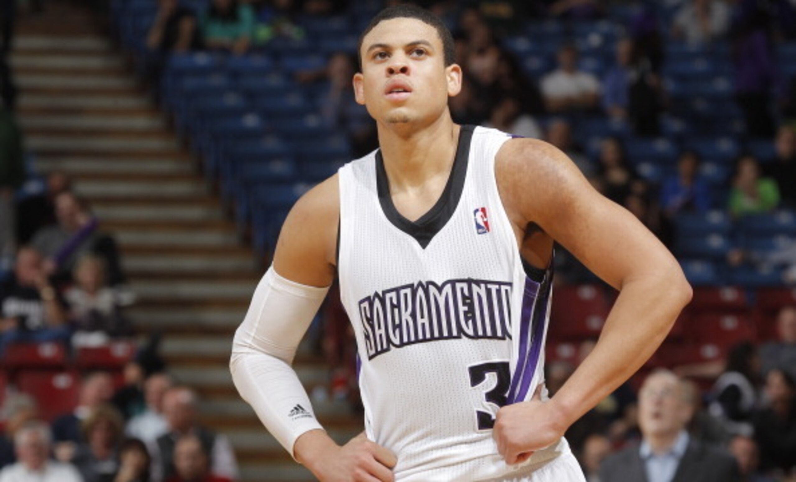 SACRAMENTO, CA - MARCH 1: Ray McCallum #3 of the Sacramento Kings in a game against the Minnesota Timberwolves on March 1, 2014 at Sleep Train Arena in Sacramento, California. NOTE TO USER: User expressly acknowledges and agrees that, by downloading and o