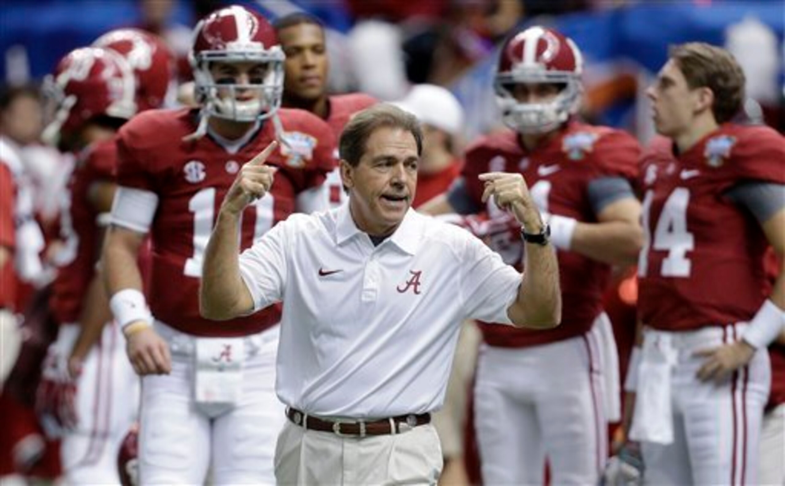 Alabama head coach Nick Saban