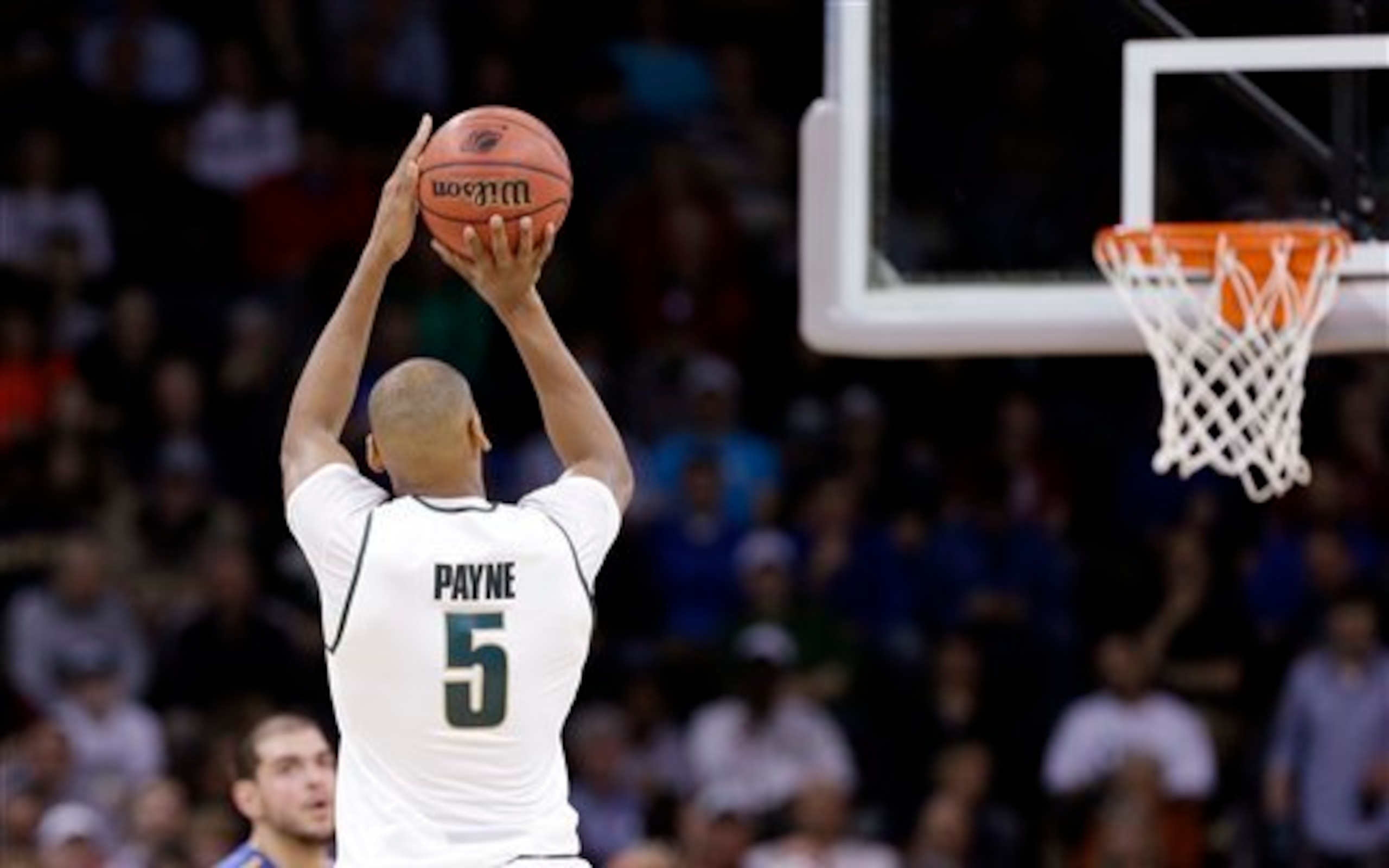 Michigan State's Adreian Payne brought the pain to Delaware from inside and outside.