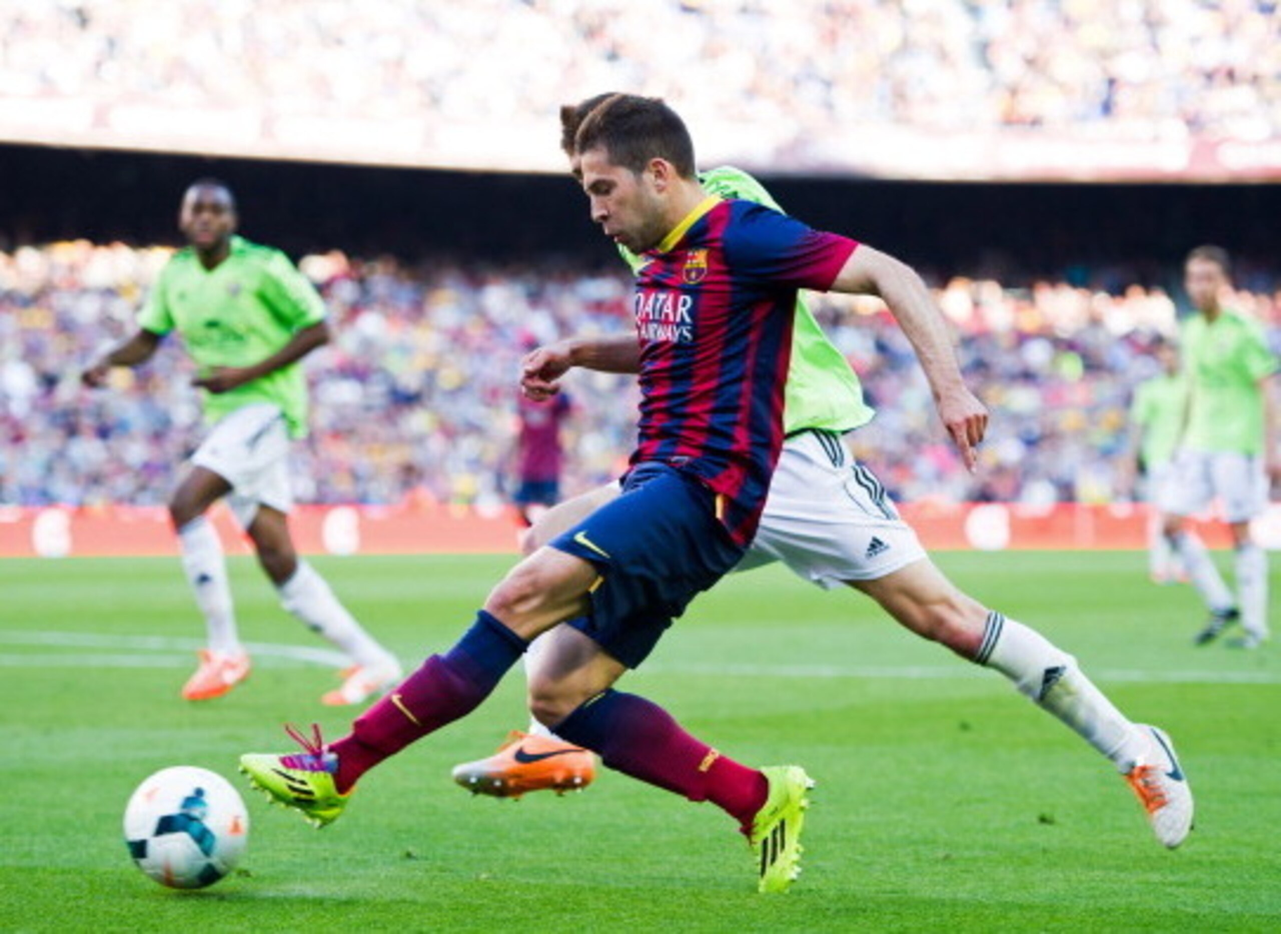 Jordi Alba will get forward down the left.
