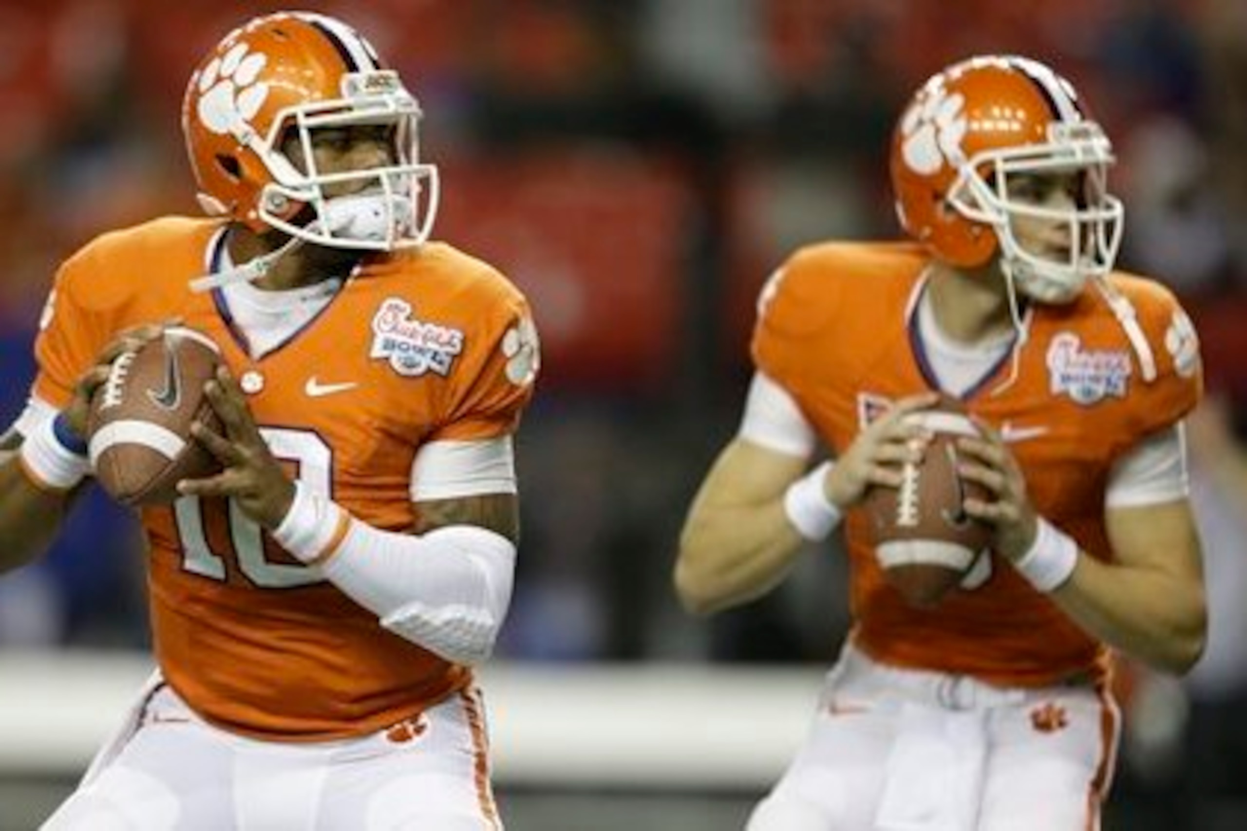 Former Clemson quarterback Tajh Boyd and senior Cole Stoudt