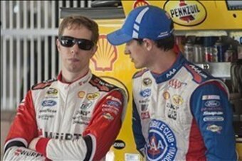 Brad Keselowski (left) and Joey Logano