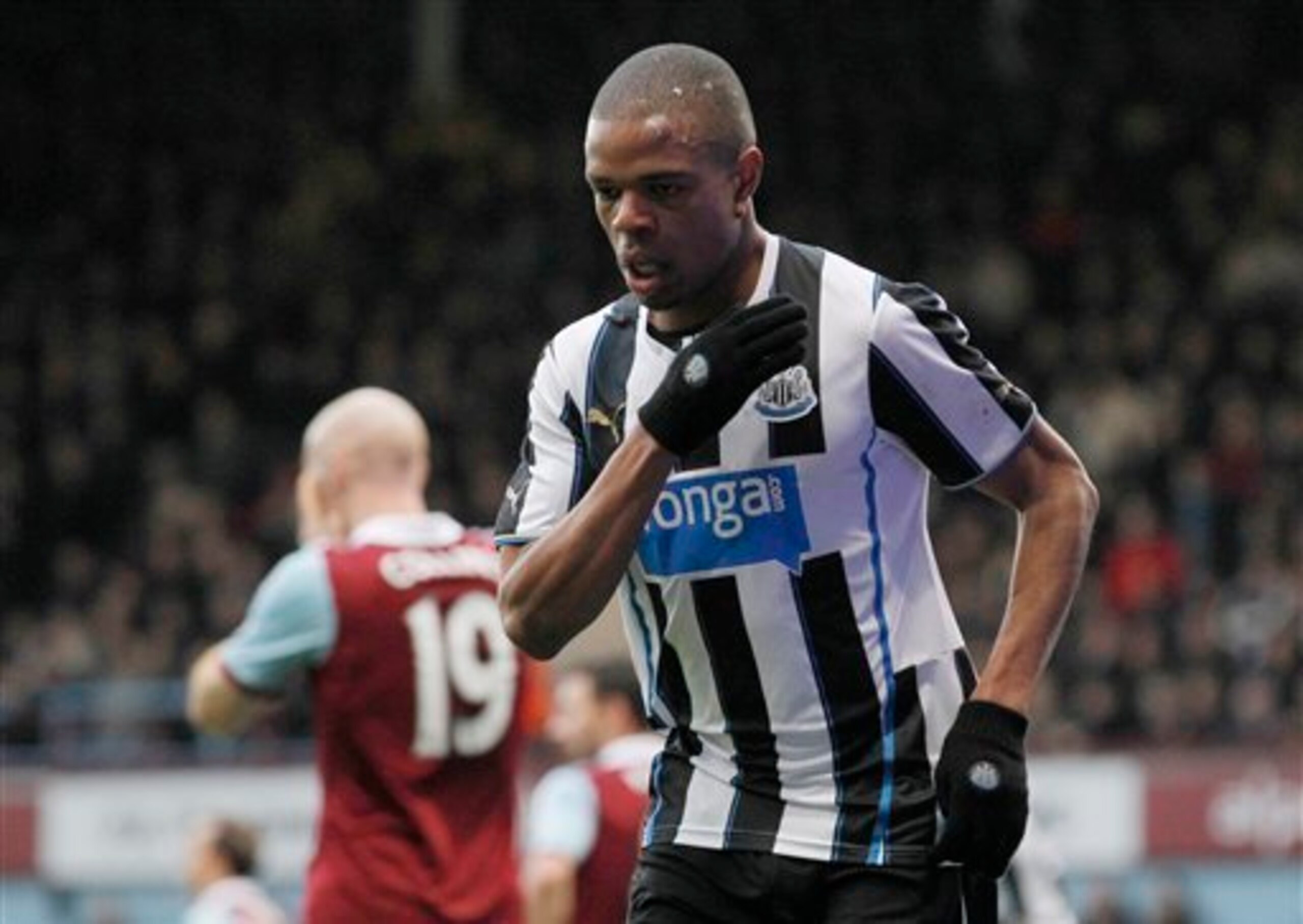 Loic Remy celebrates getting on the scoresheet against West Ham.