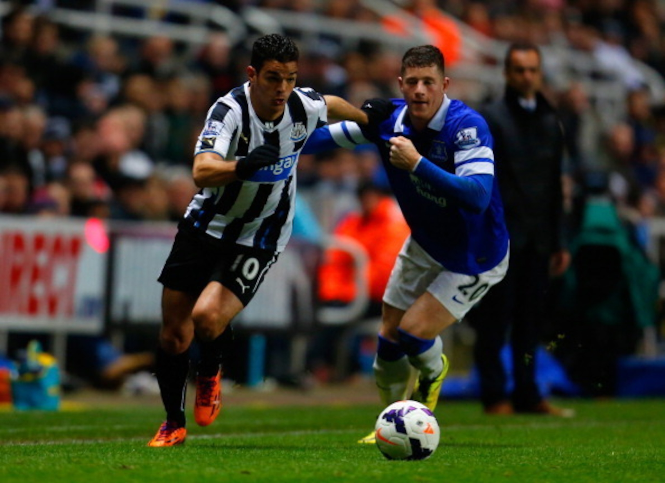 Hatem Ben Arfa (left)