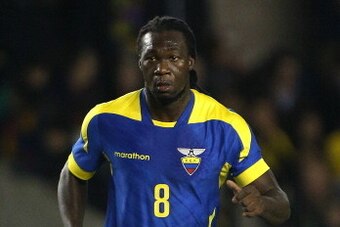 LONDON, ENGLAND - MARCH 05: Felipe Caicedo of Ecuador during the International Friendly match between Australia and Ecuador at The Den on March 05, 2014 in London, England. (Photo by Charlie Crowhurst/Getty Images)