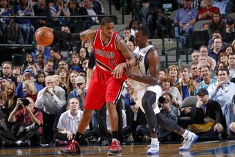 LaMarcus Aldridge goes to work on the interior. LaMarcus Aldridge goes to work on the interior.