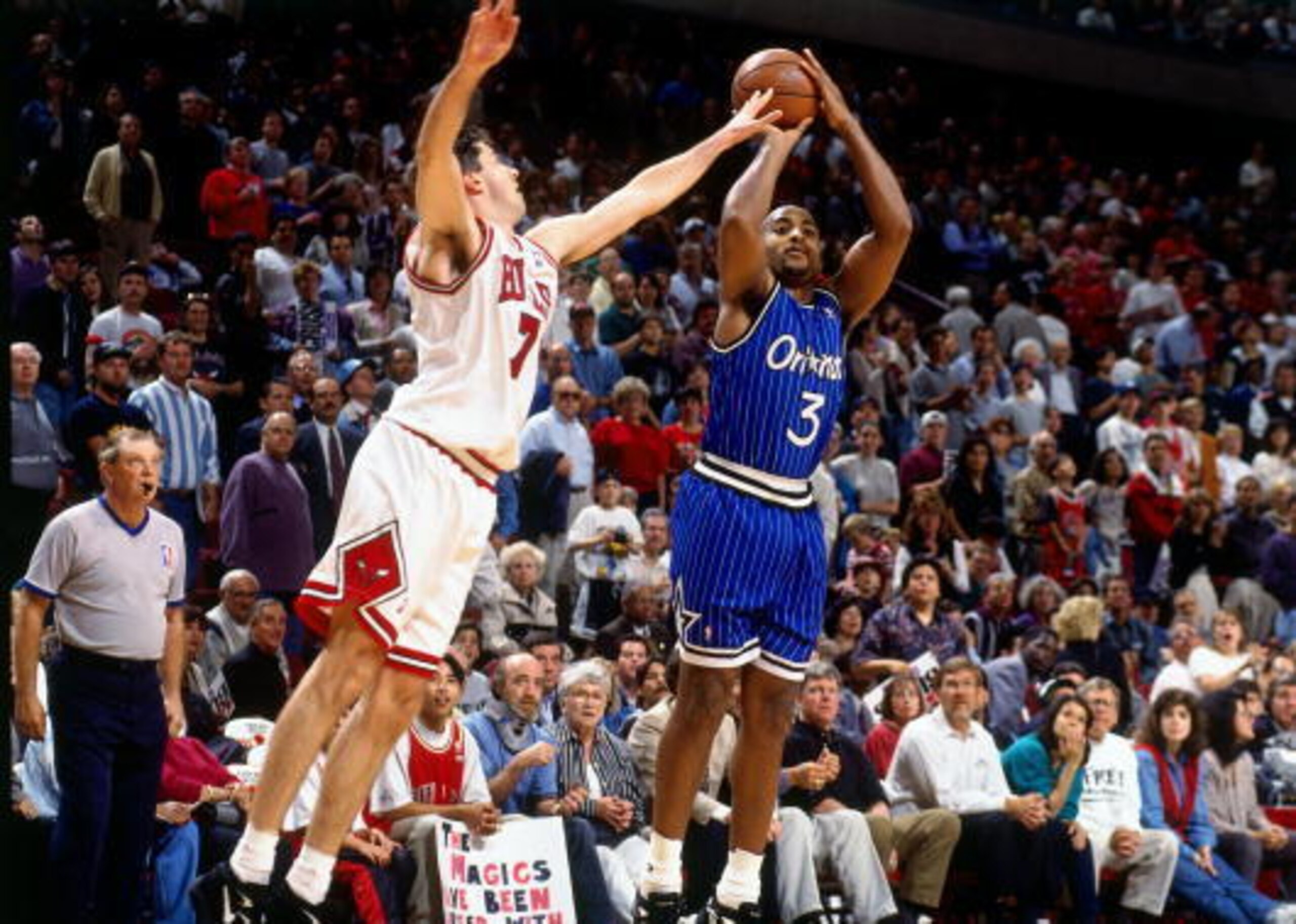 Dennis Scott's long-range shooting helped sink the Chicago Bulls in the 1995 Eastern Conference Semifinals.